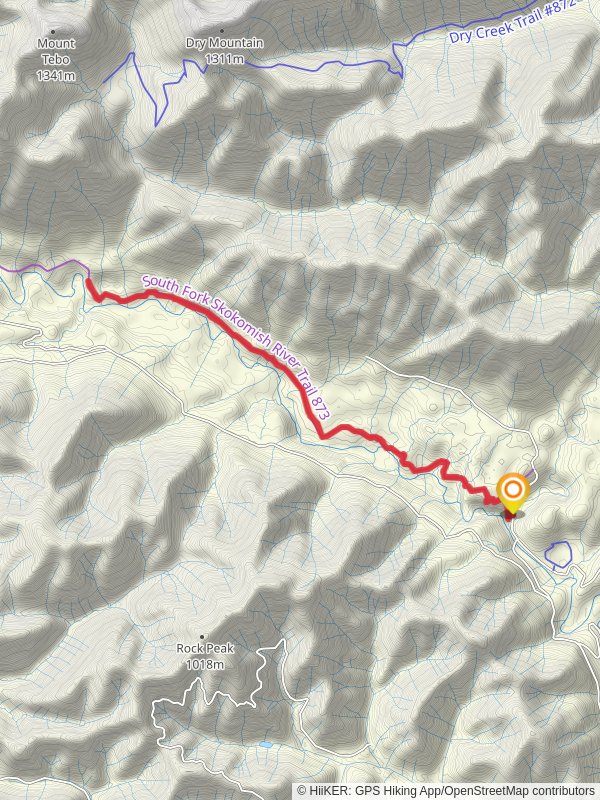 Lower South Fork Skokomish River Trail mobile static map