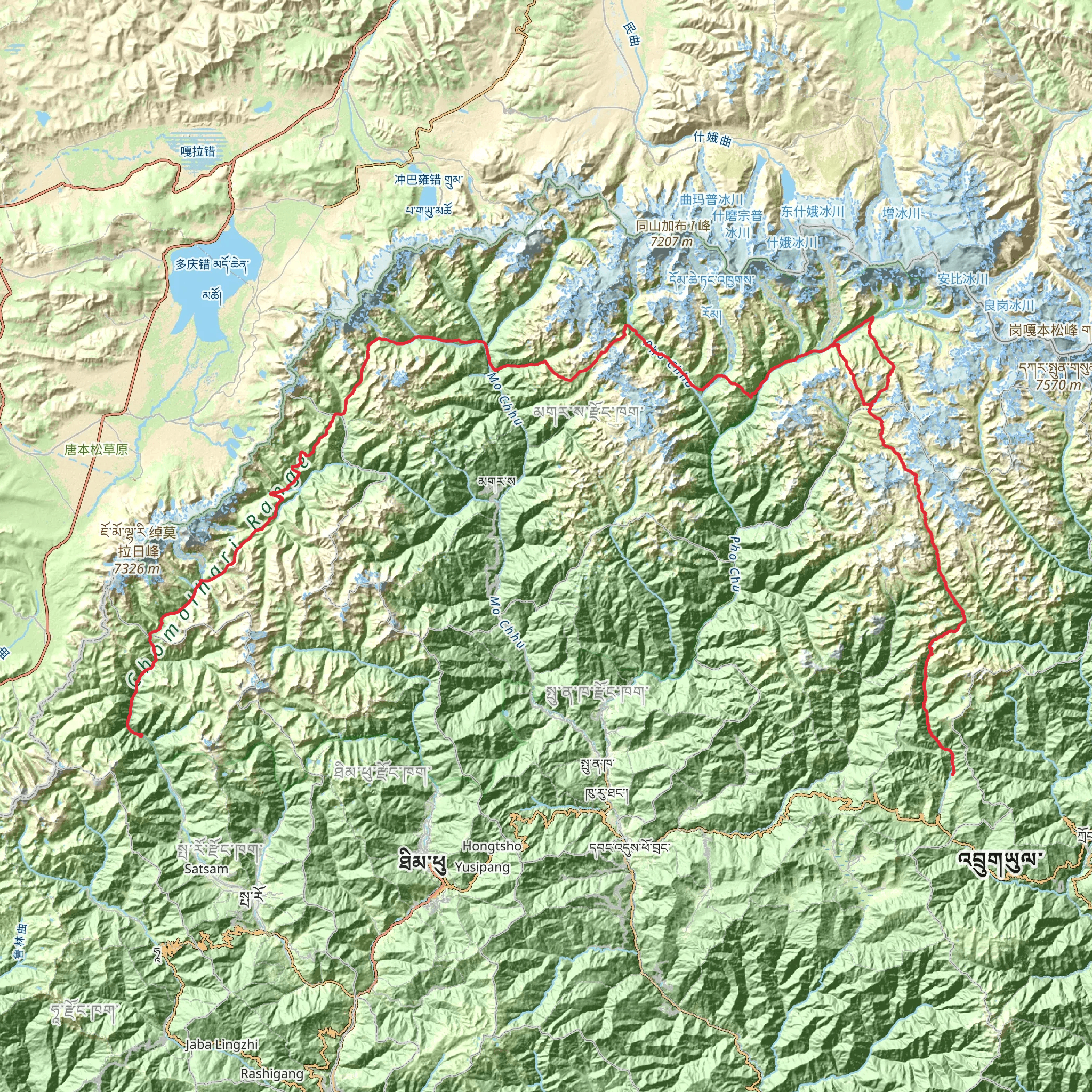 Snowman Trek mobile static map