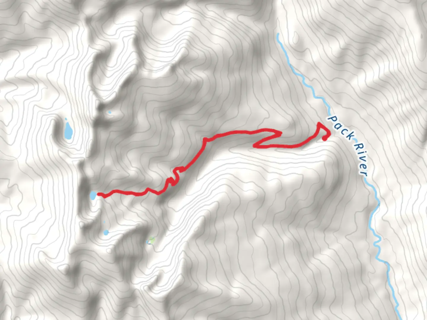 An image depicting the trail Fault Lake Trail and its surrounding area.