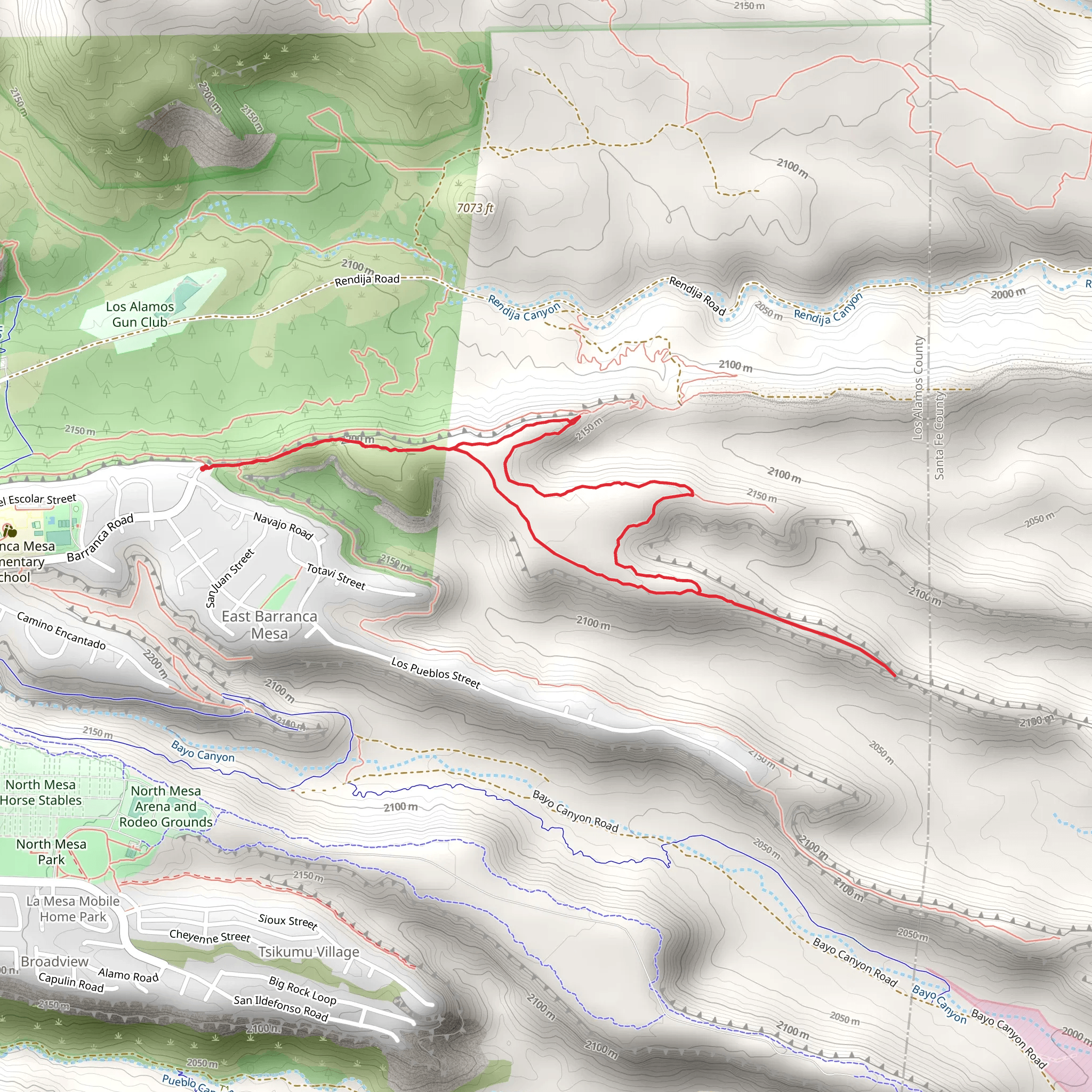 Deer Trap Mesa Loop Trail mobile static map