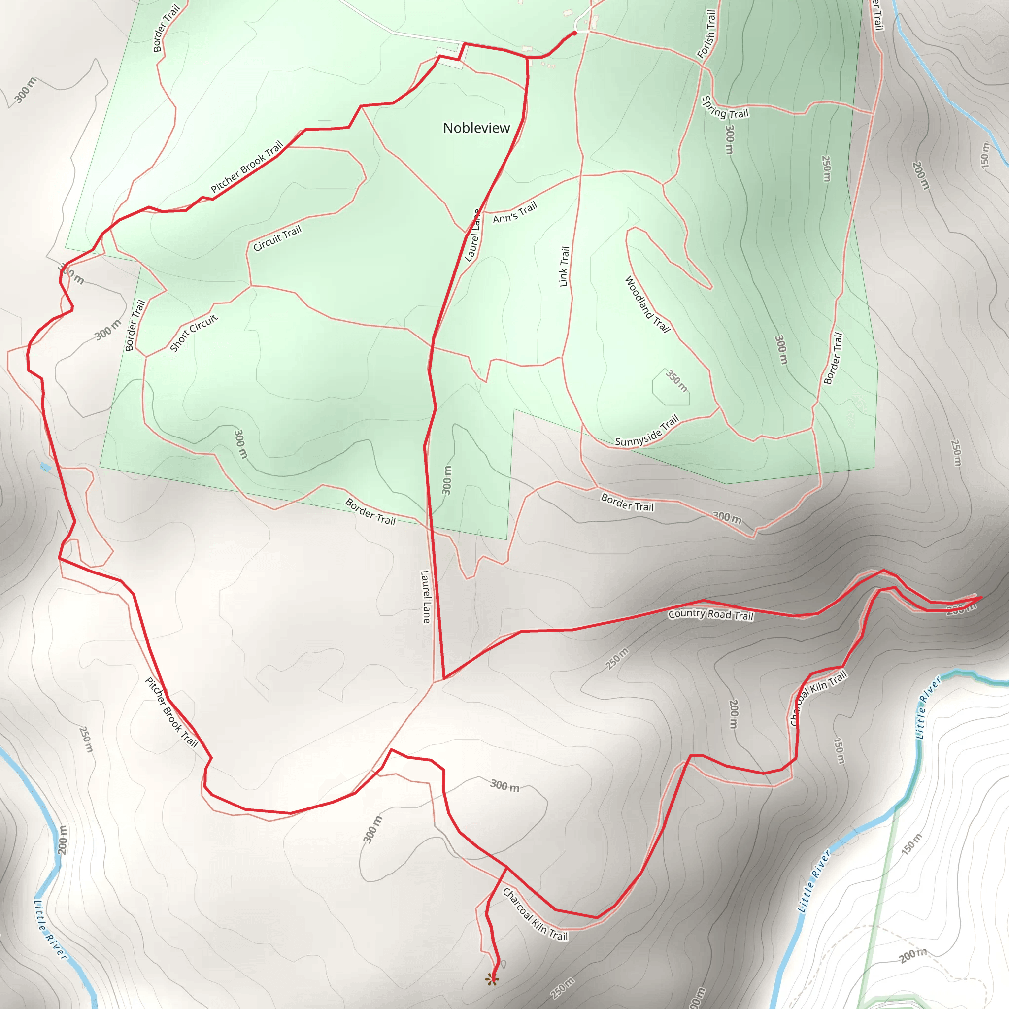 Pitcher Falls Loop Trail mobile static map