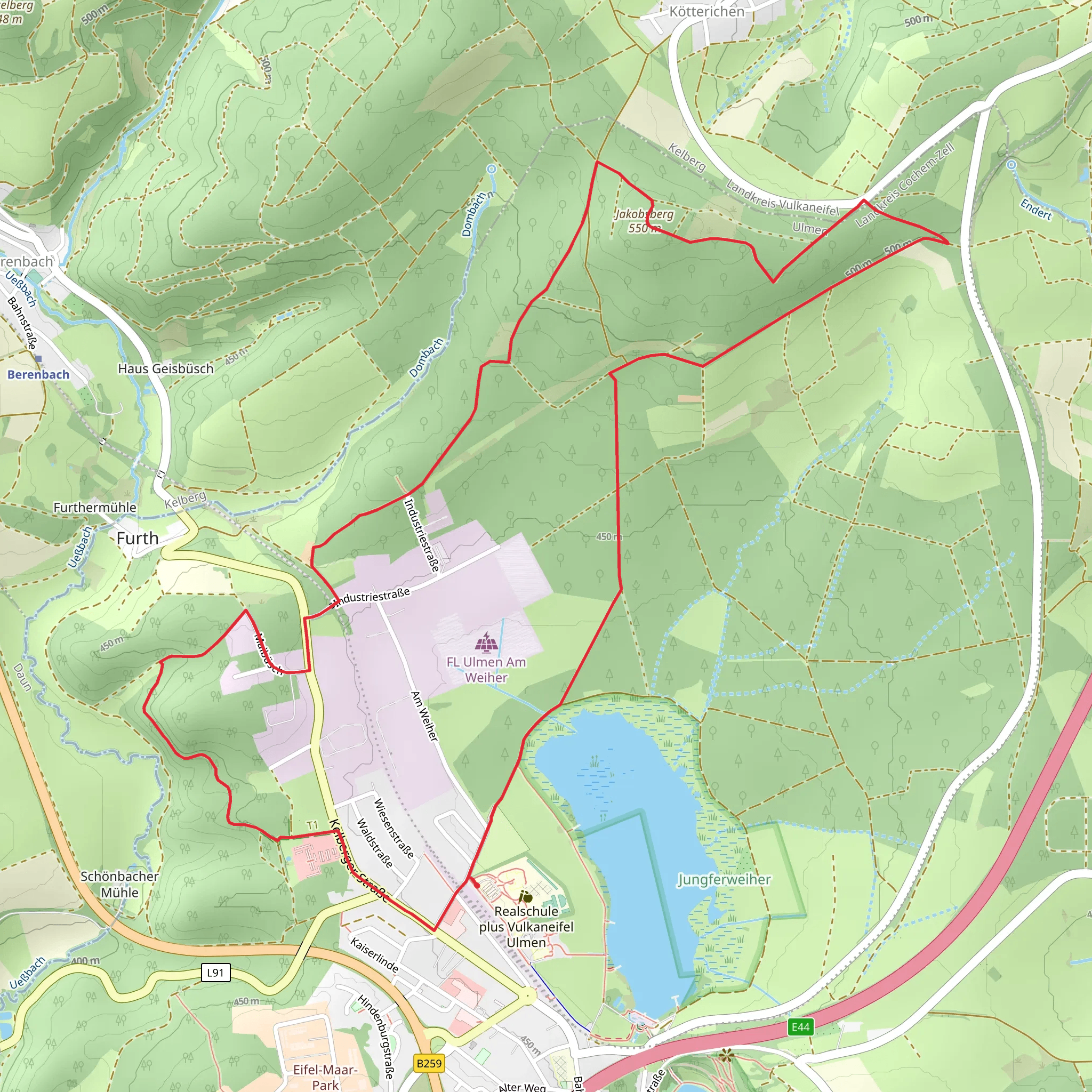 Jakobsberg via Vulkanweg mobile static map
