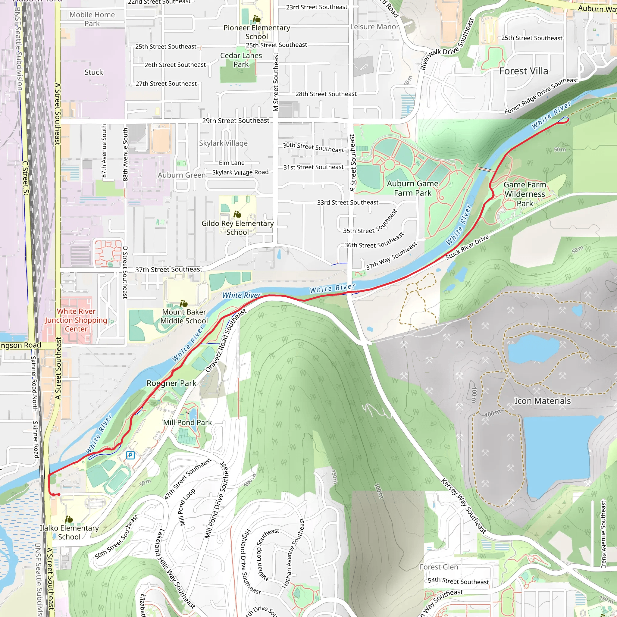 White River Trail mobile static map