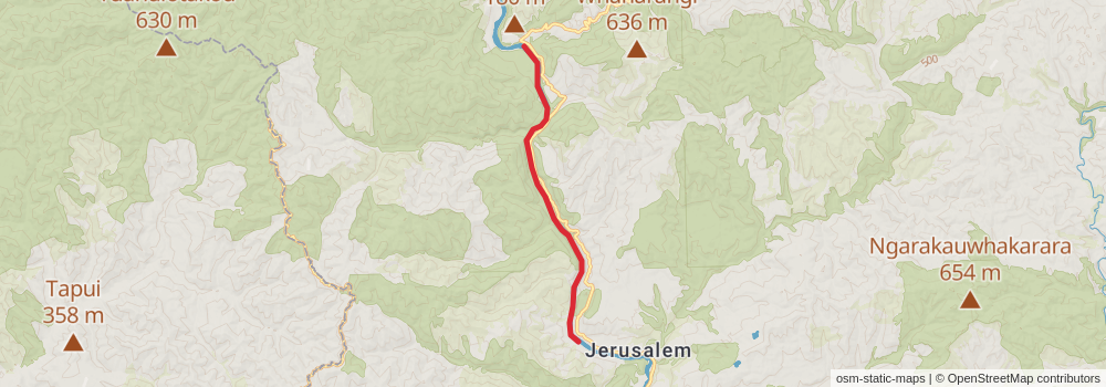 Te Araroa Trail stage 71 Map