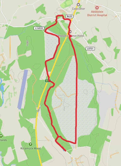 Abbeyleix bog walk mobile static map