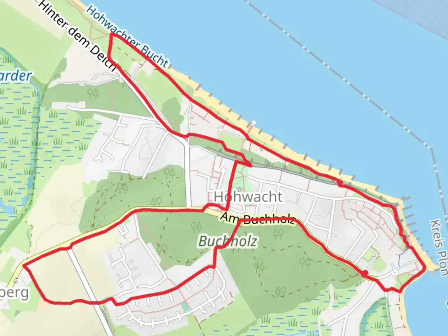 An image depicting the trail Flunder Route and its surrounding area.