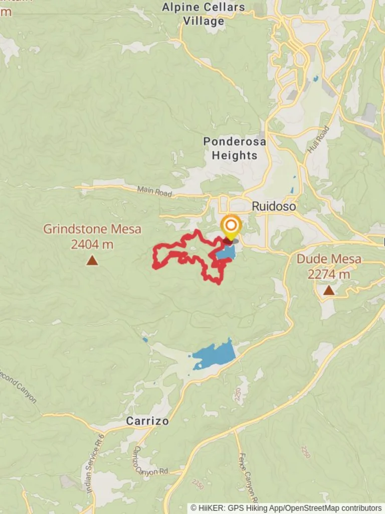 An image depicting the trail Grindstone Canyon Loop and its surrounding area.