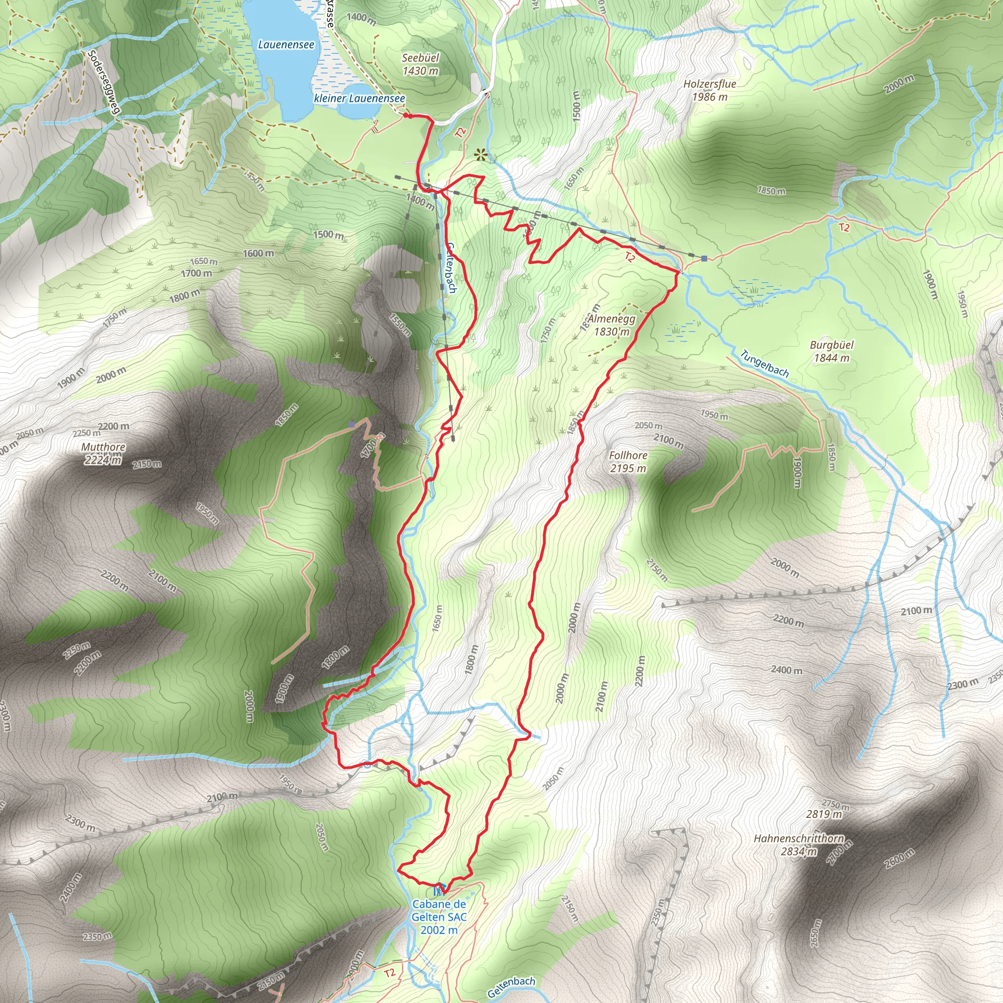 Lake Lauenen to Gelten Hut Loop mobile static map