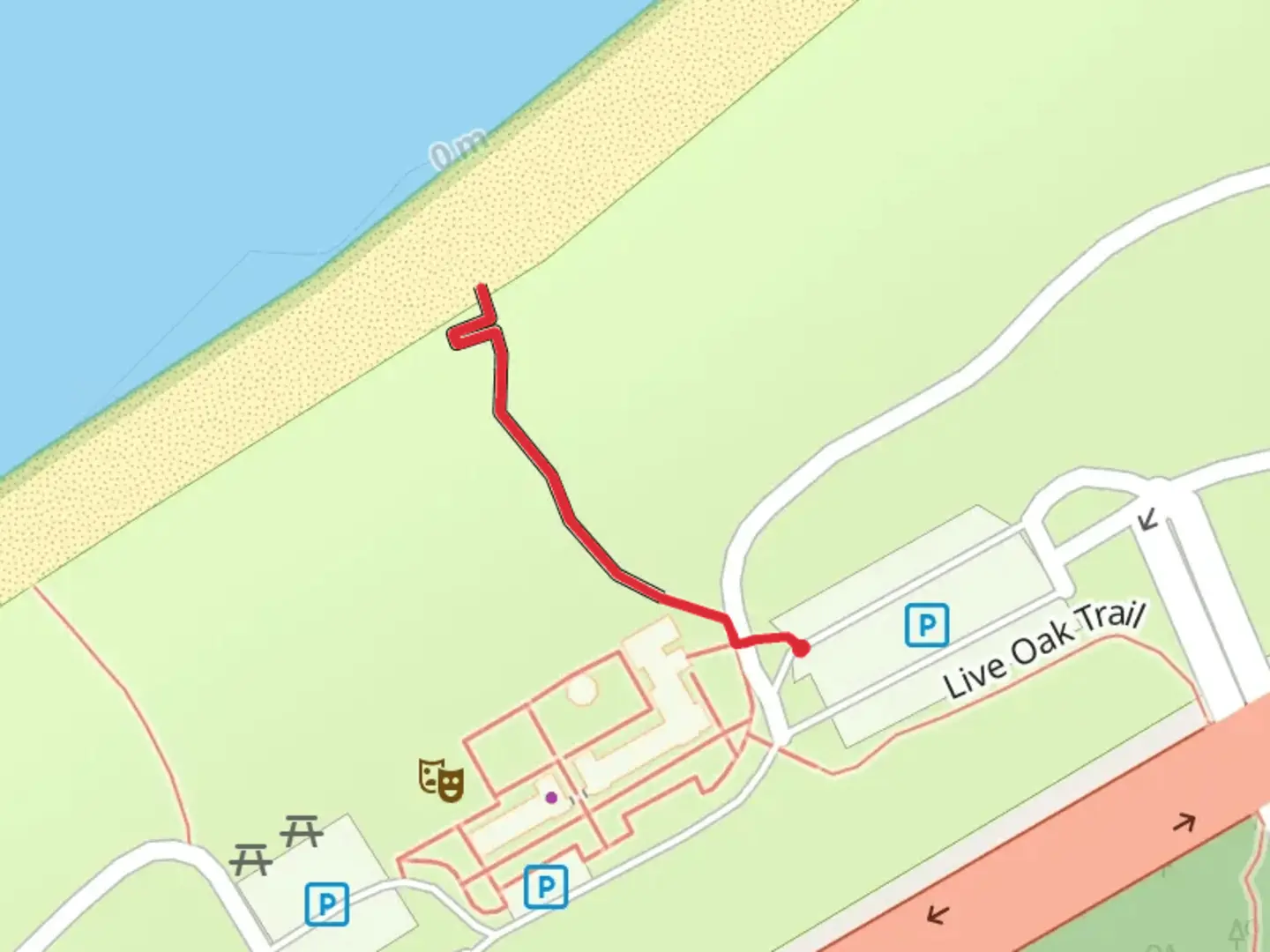 An image depicting the trail Visitor Center at Virginia Beach and its surrounding area.