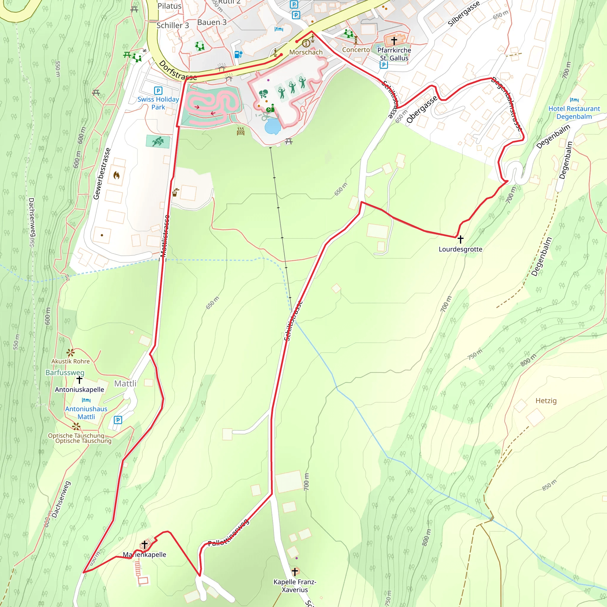 The Chapel Trail mobile static map
