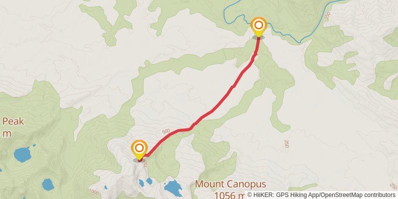 Western Arthur Traverse alt 1 Map