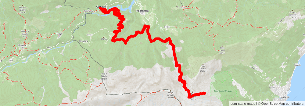 Acona to Bosco Gurin Trail stage 2 Map