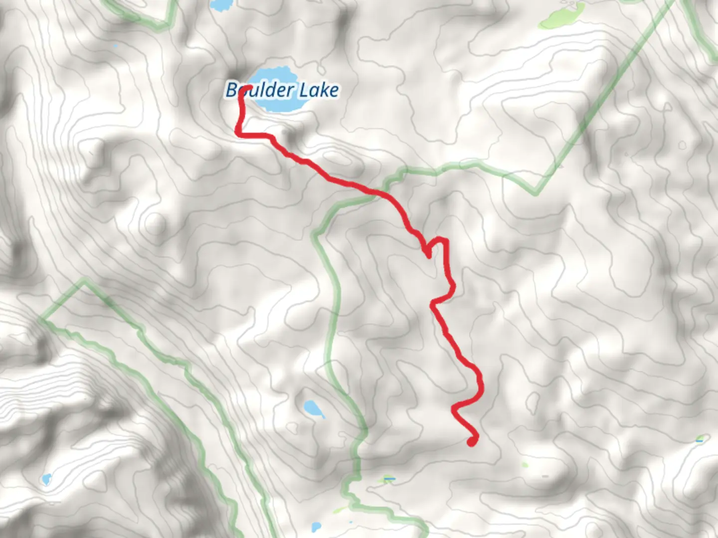 An image depicting the trail Boulder Lake Trail and its surrounding area.