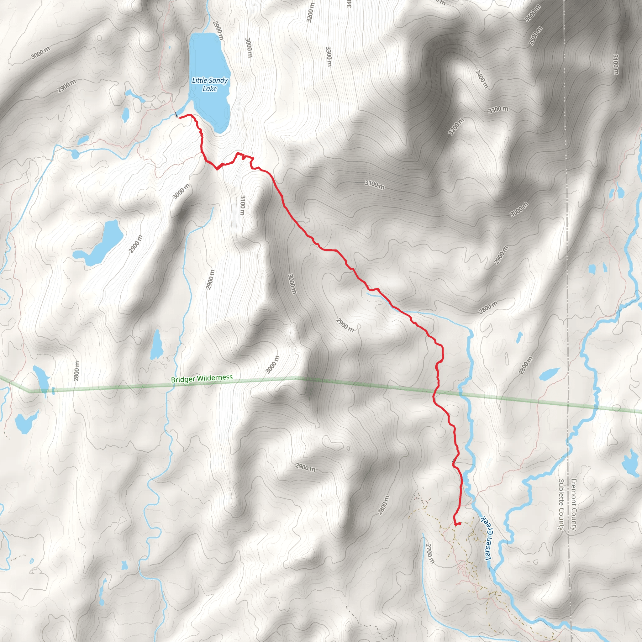 Little Sandy Lake via CDT mobile static map