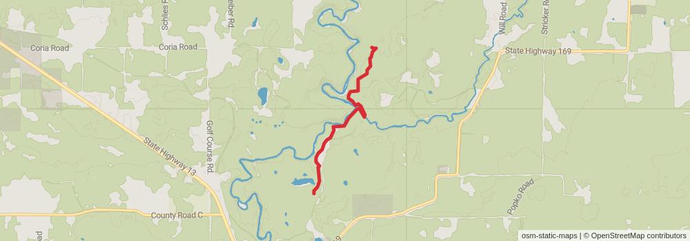 American Perimeter Trail - North Country Primary stage 124 Map