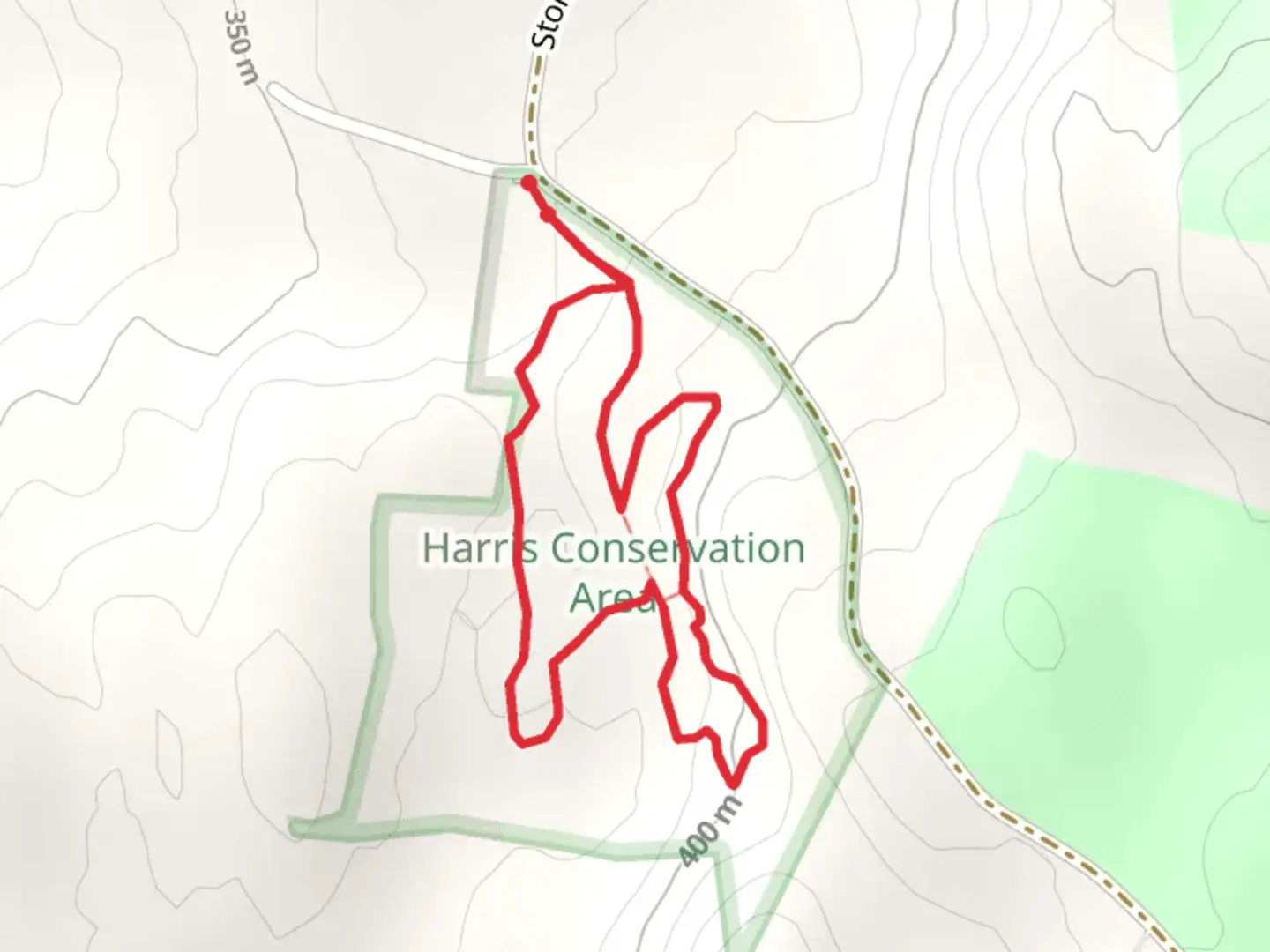 An image depicting the trail Stonewall Road Loop and its surrounding area.