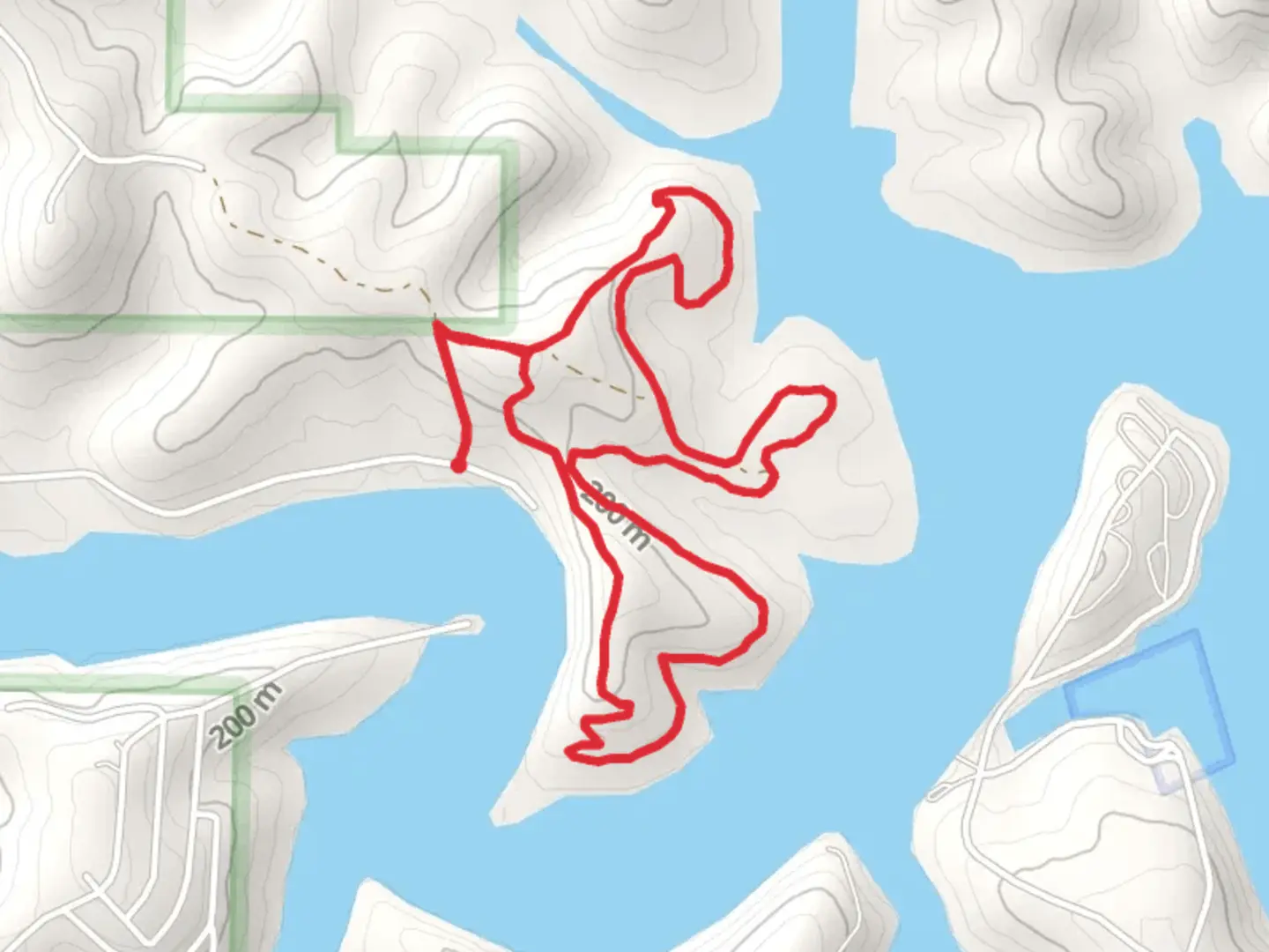 An image depicting the trail East Pigeon Creek Loop and its surrounding area.