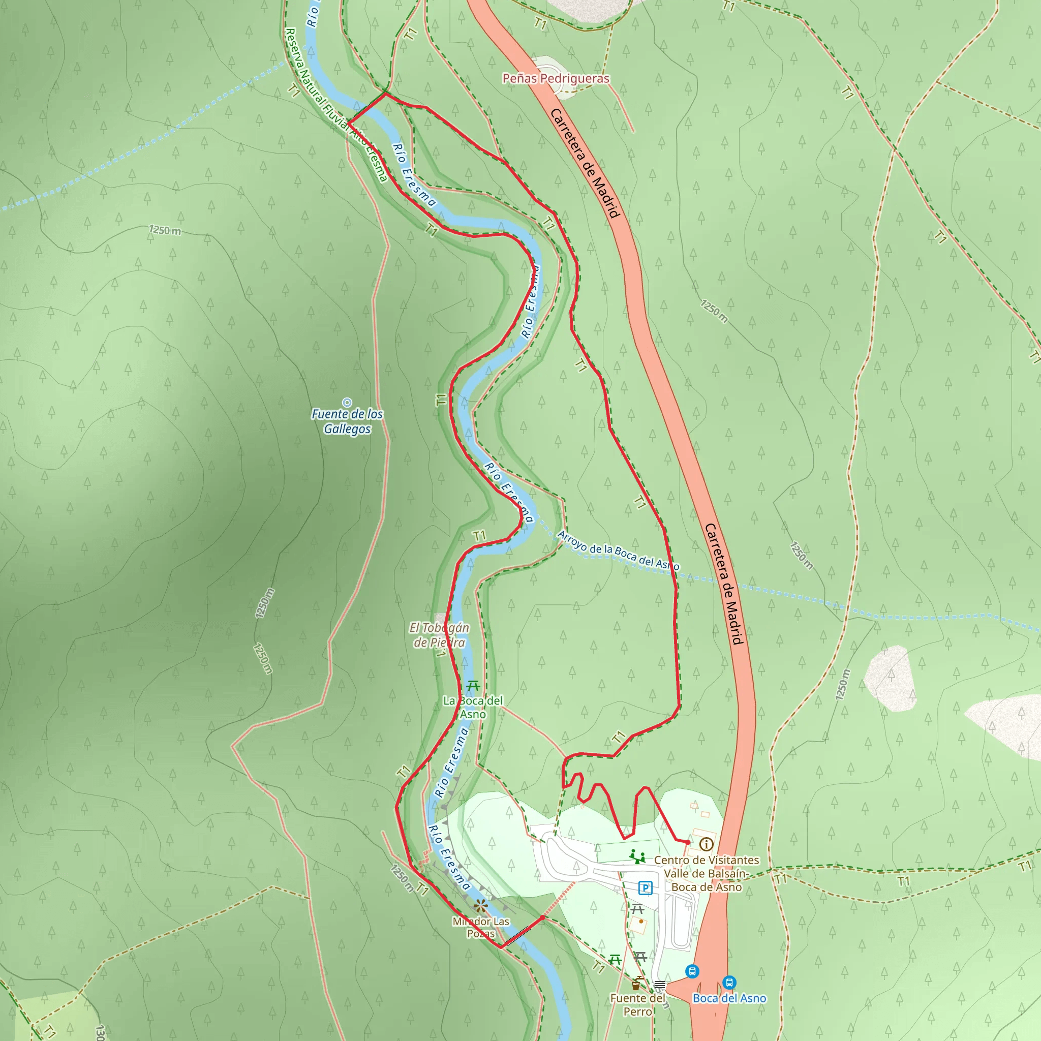 Valsain Blue Route mobile static map