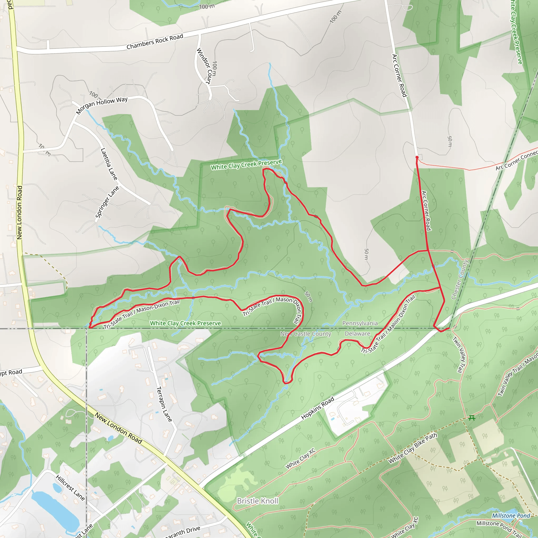 Tri-State Trail - Mason-Dixon Trail Loop mobile static map