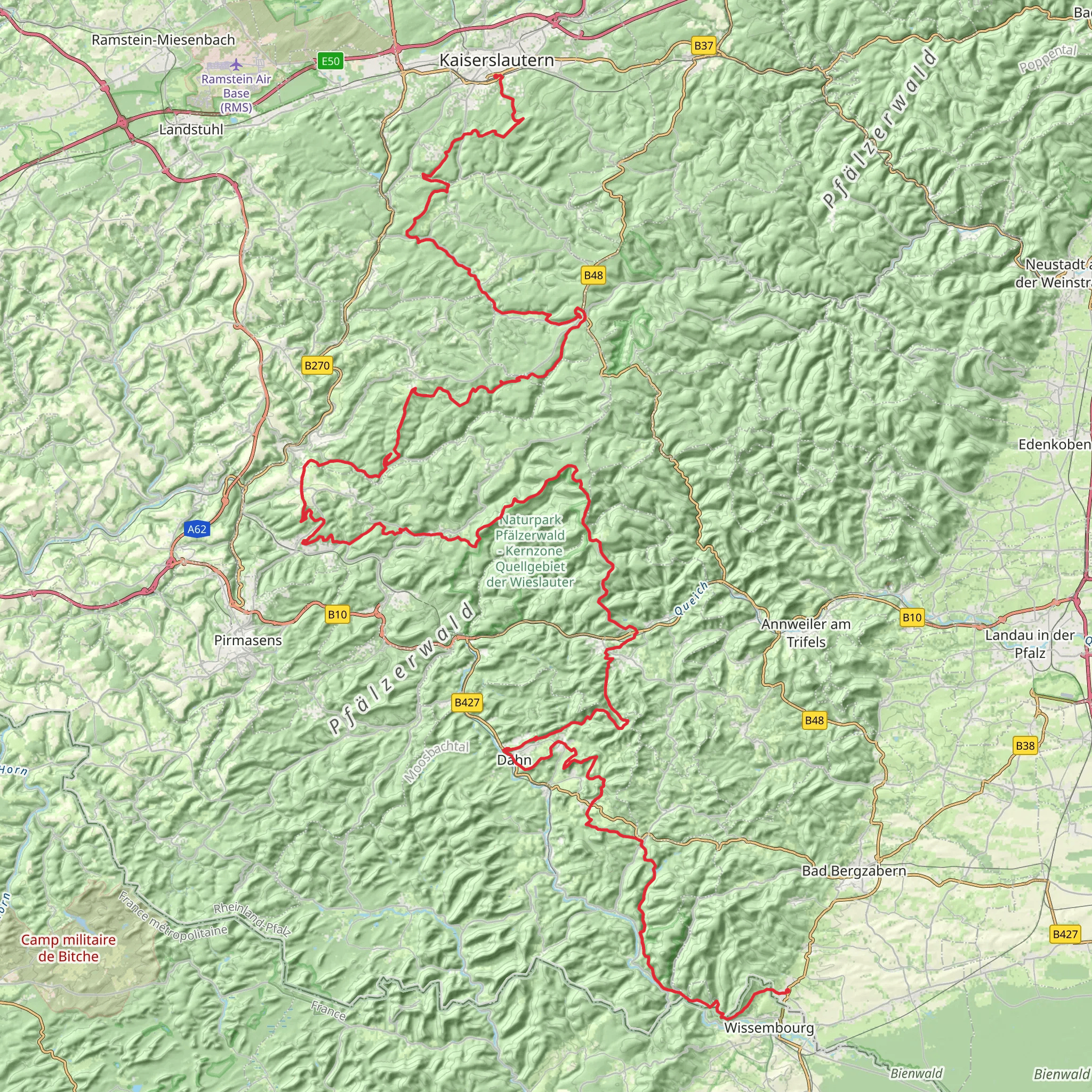 Pfälzer Waldpfad mobile static map