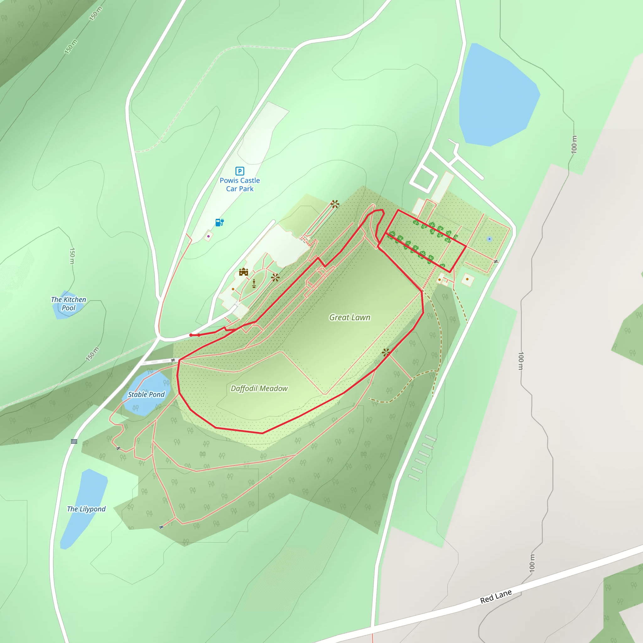 Garden Trail at Powis mobile static map