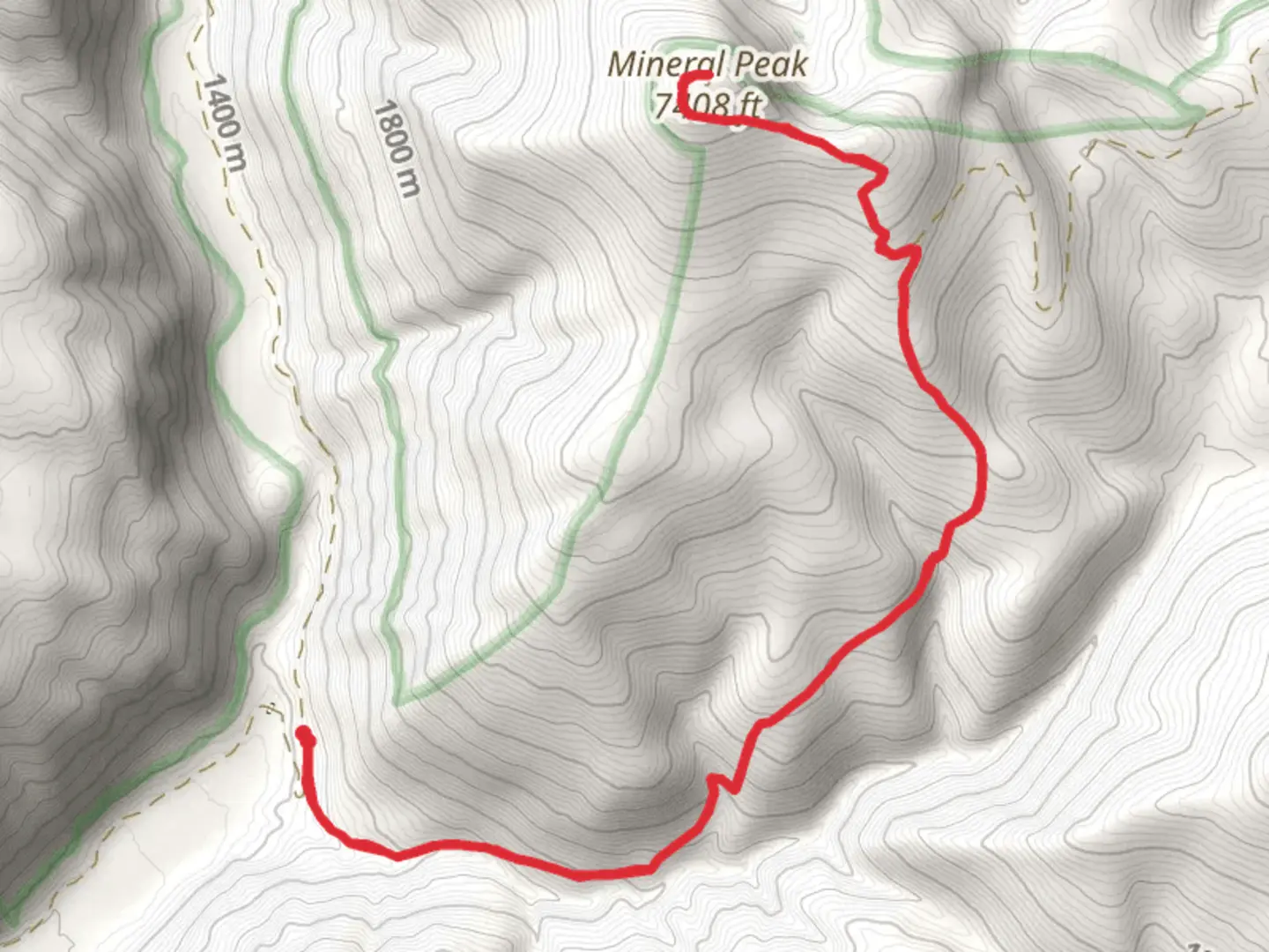 An image depicting the trail Mineral Peak via East Fork Rattlesnake Creek Trail and its surrounding area.