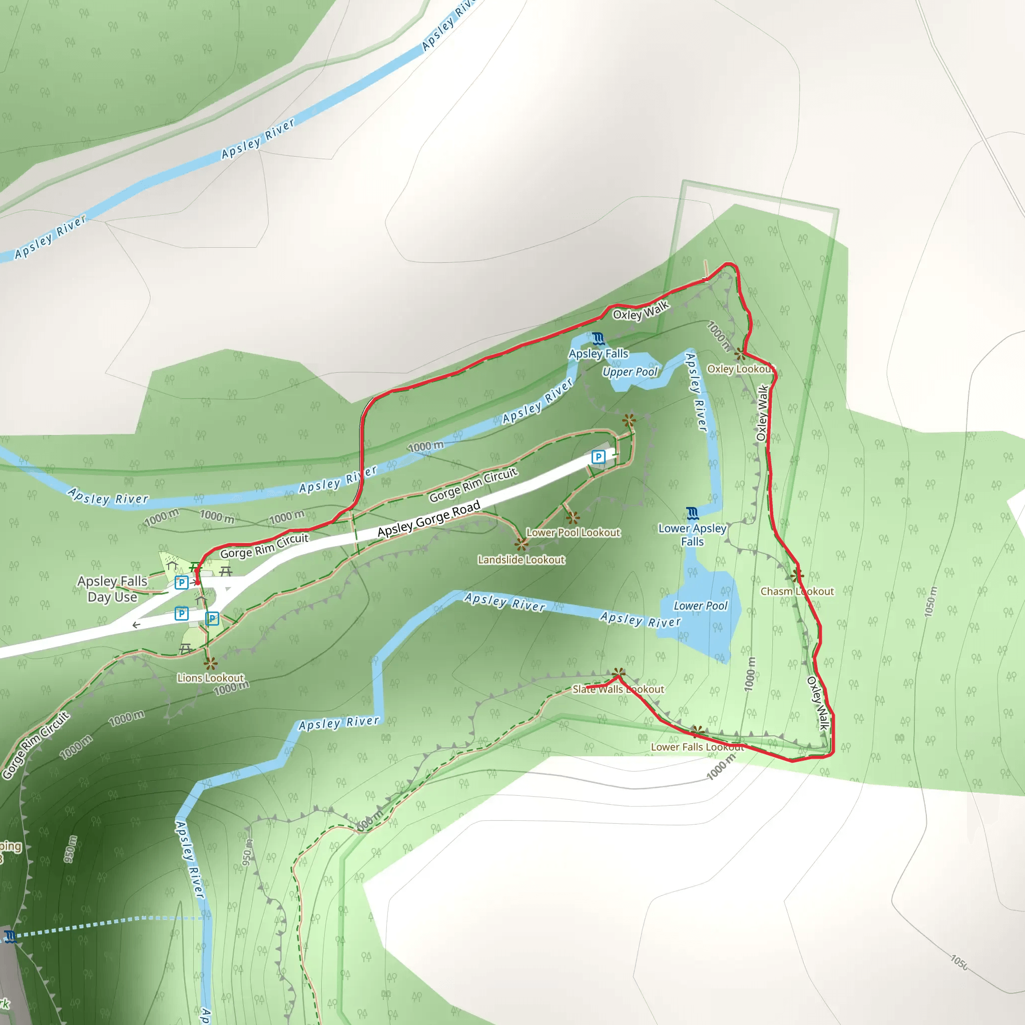 Oxley Walking Track mobile static map