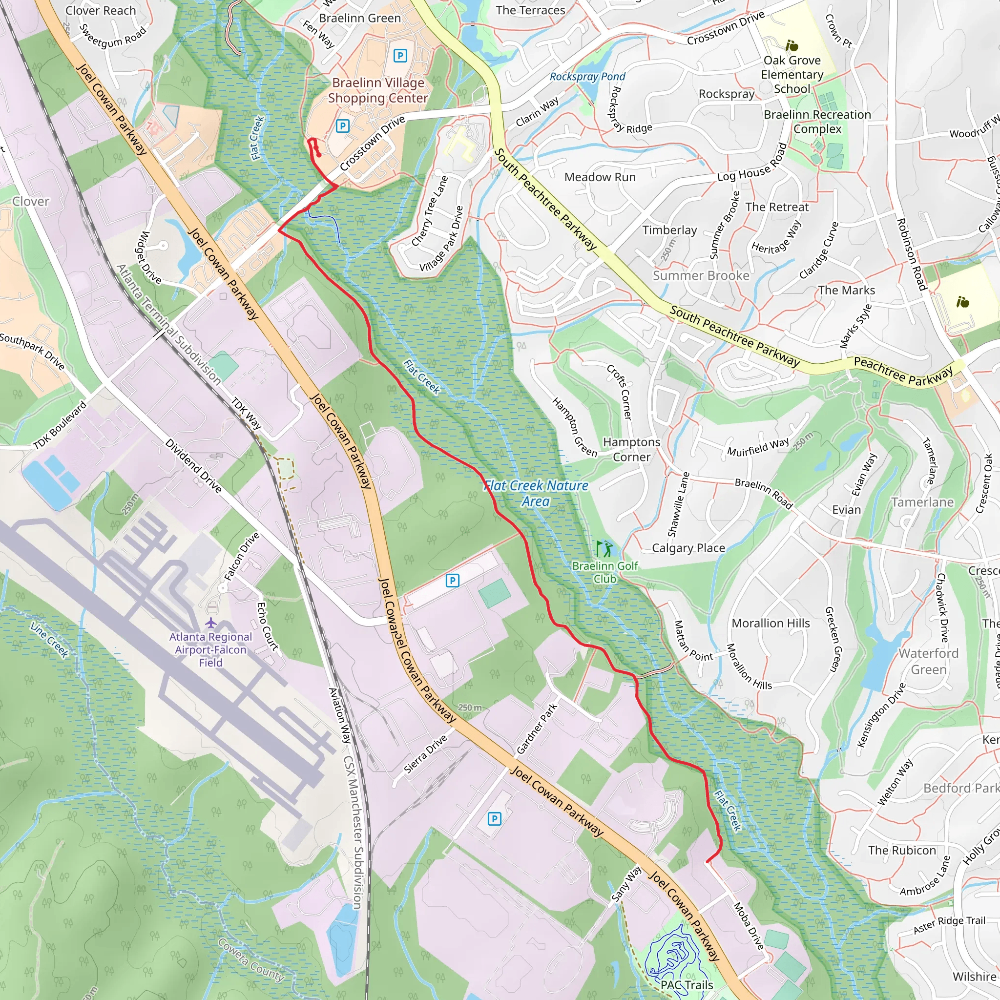 Flat Creek Nature Area mobile static map