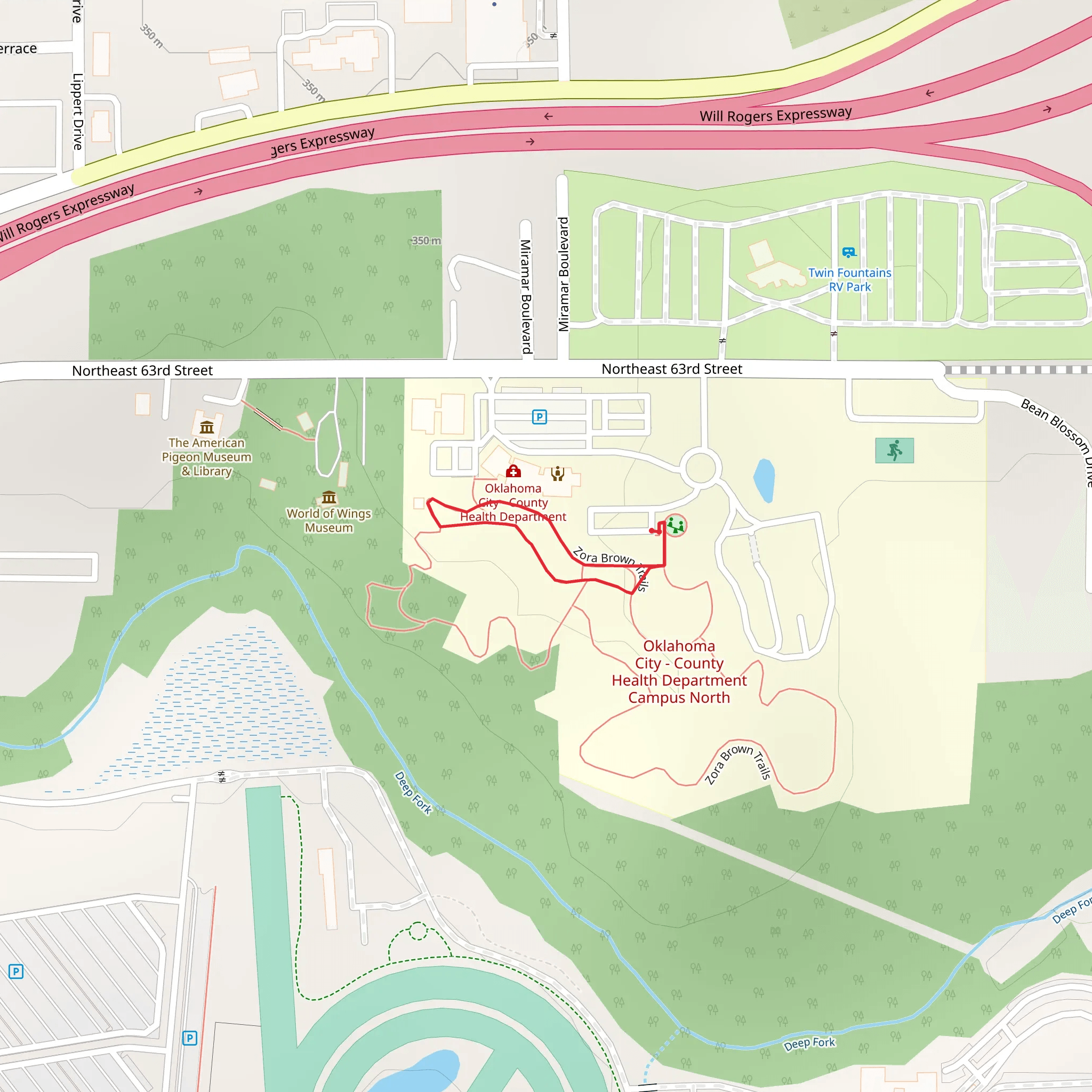 Zora Brown Loop Trail mobile static map