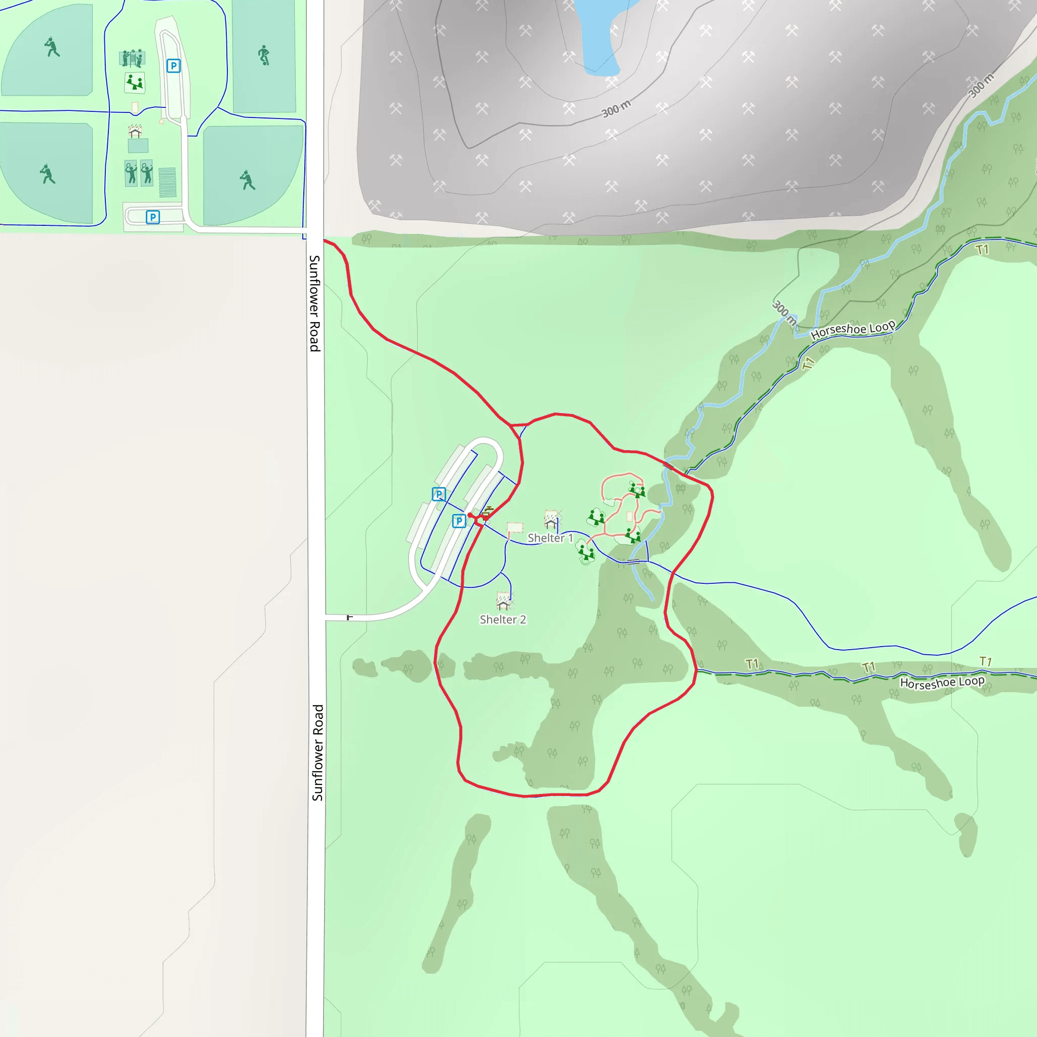 Sunflower Road Loop mobile static map