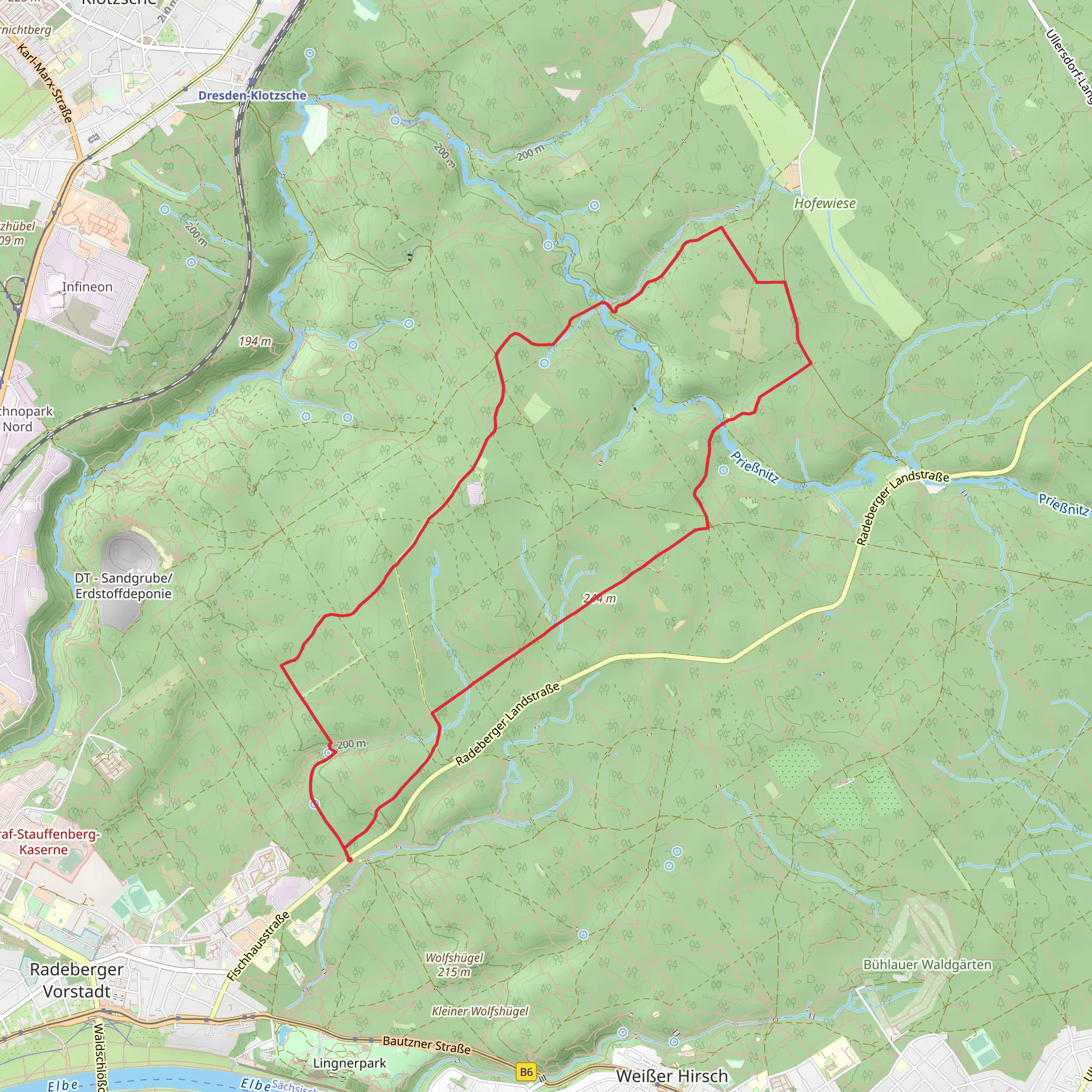 Blümpenweg and Gabelweg Loop mobile static map