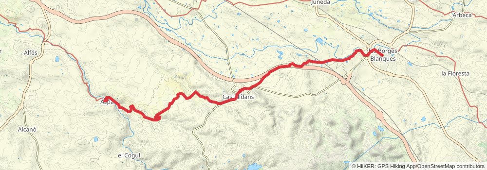 GR 3 Central Path of Catalonia stage 47 Map