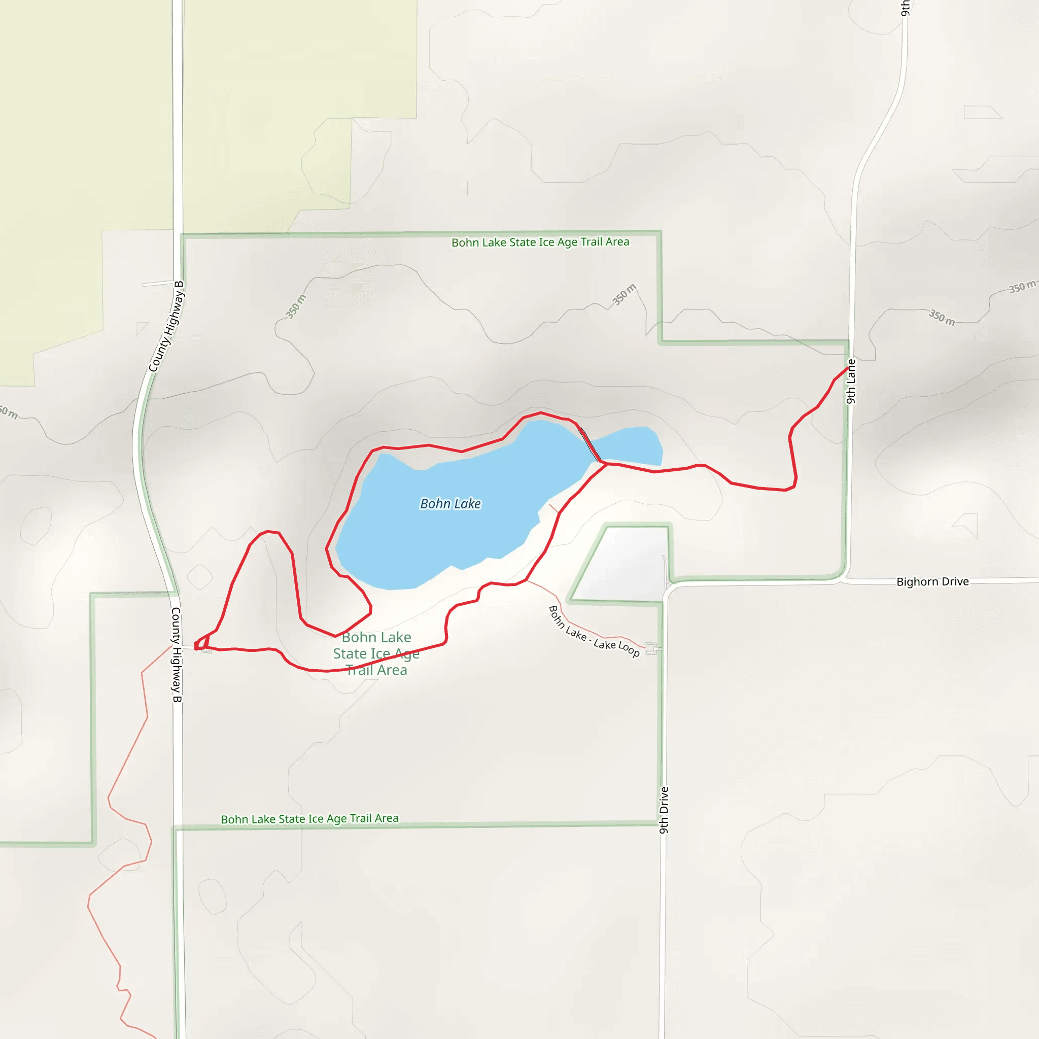Bohn Lake Loop mobile static map
