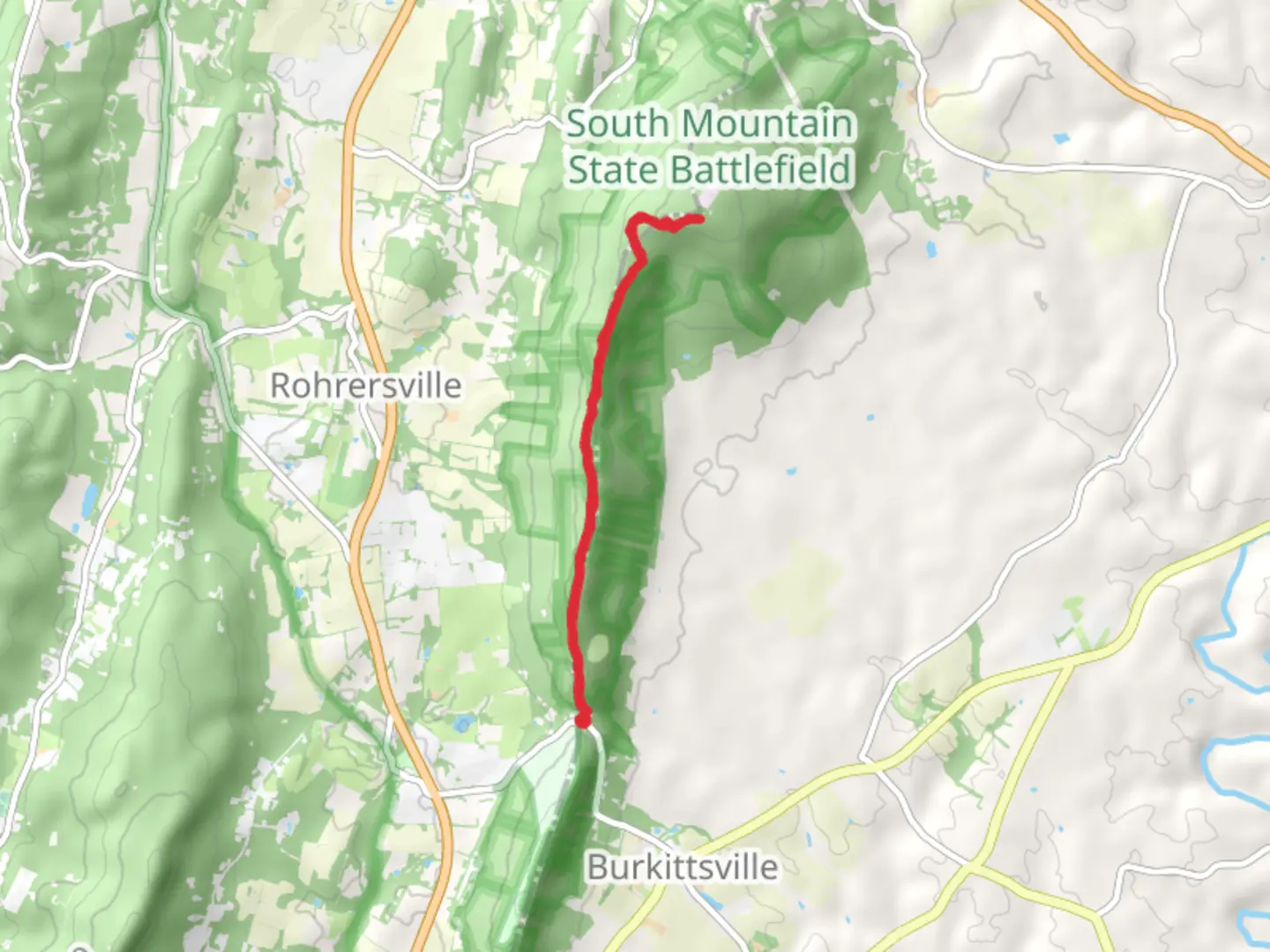 An image depicting the trail Lambs Knoll and its surrounding area.
