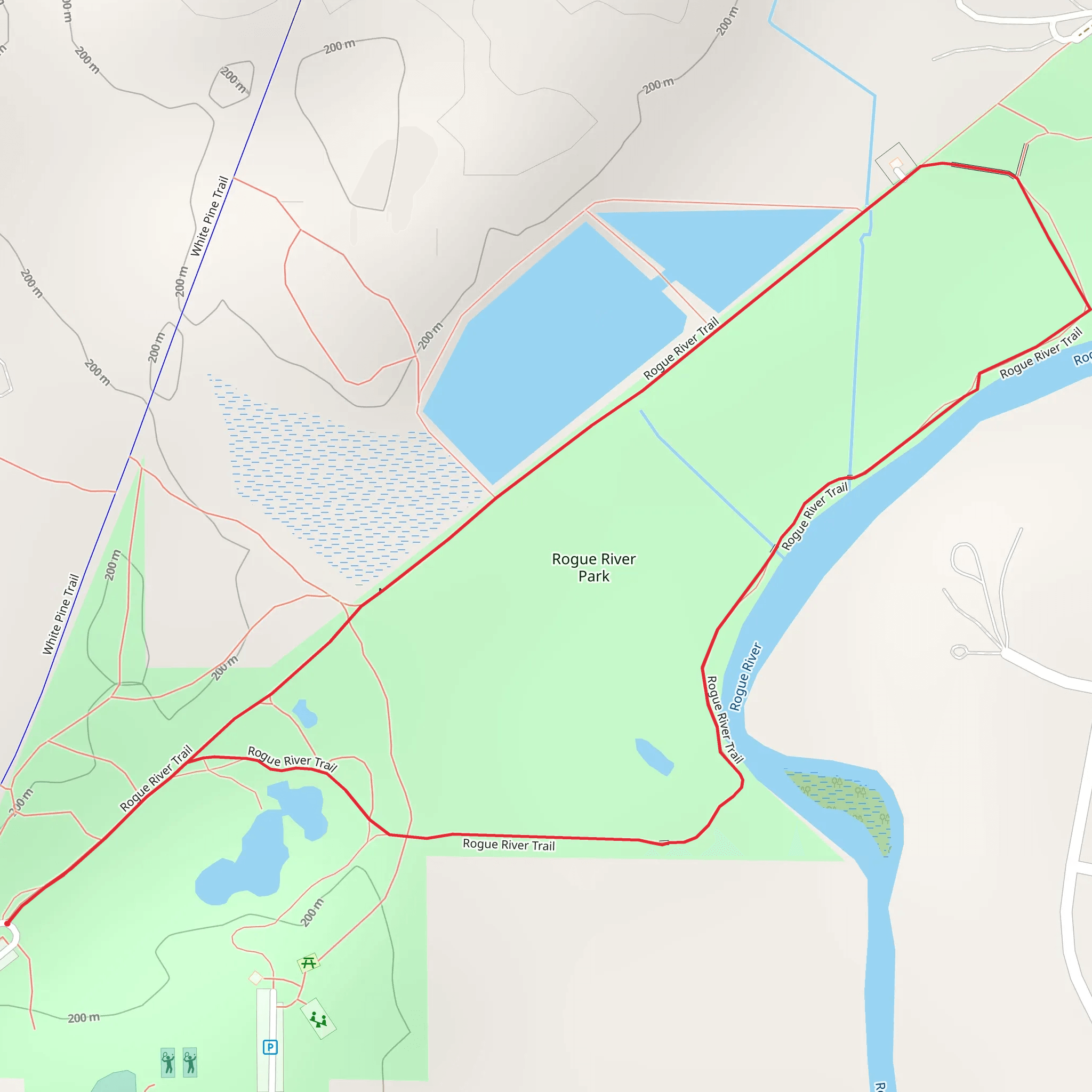 Rogue River Park Loop mobile static map