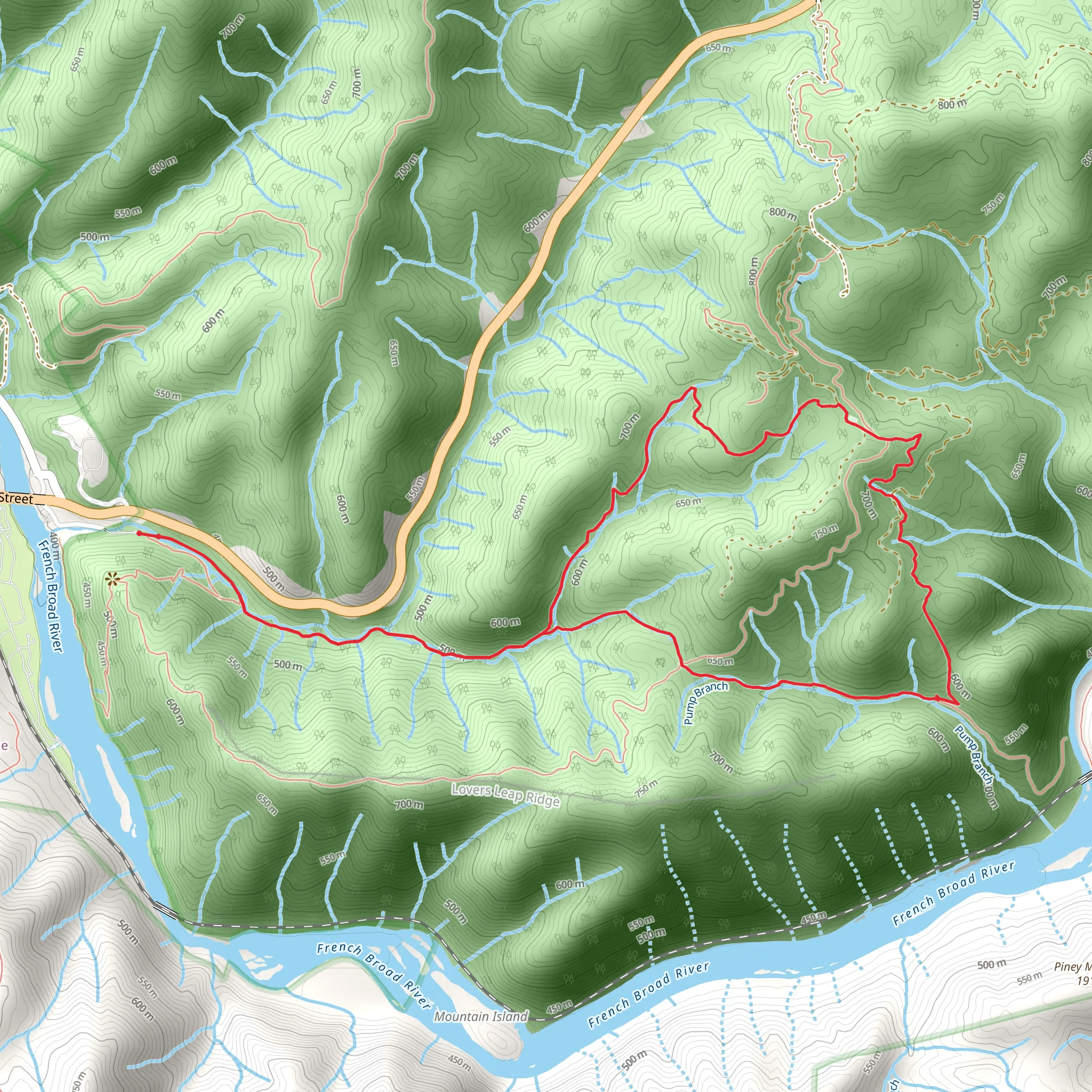 Pump Gap Loop Trail mobile static map