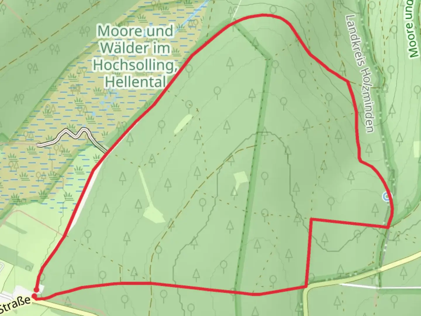 An image depicting the trail Mittelbergstraße Loop and its surrounding area.