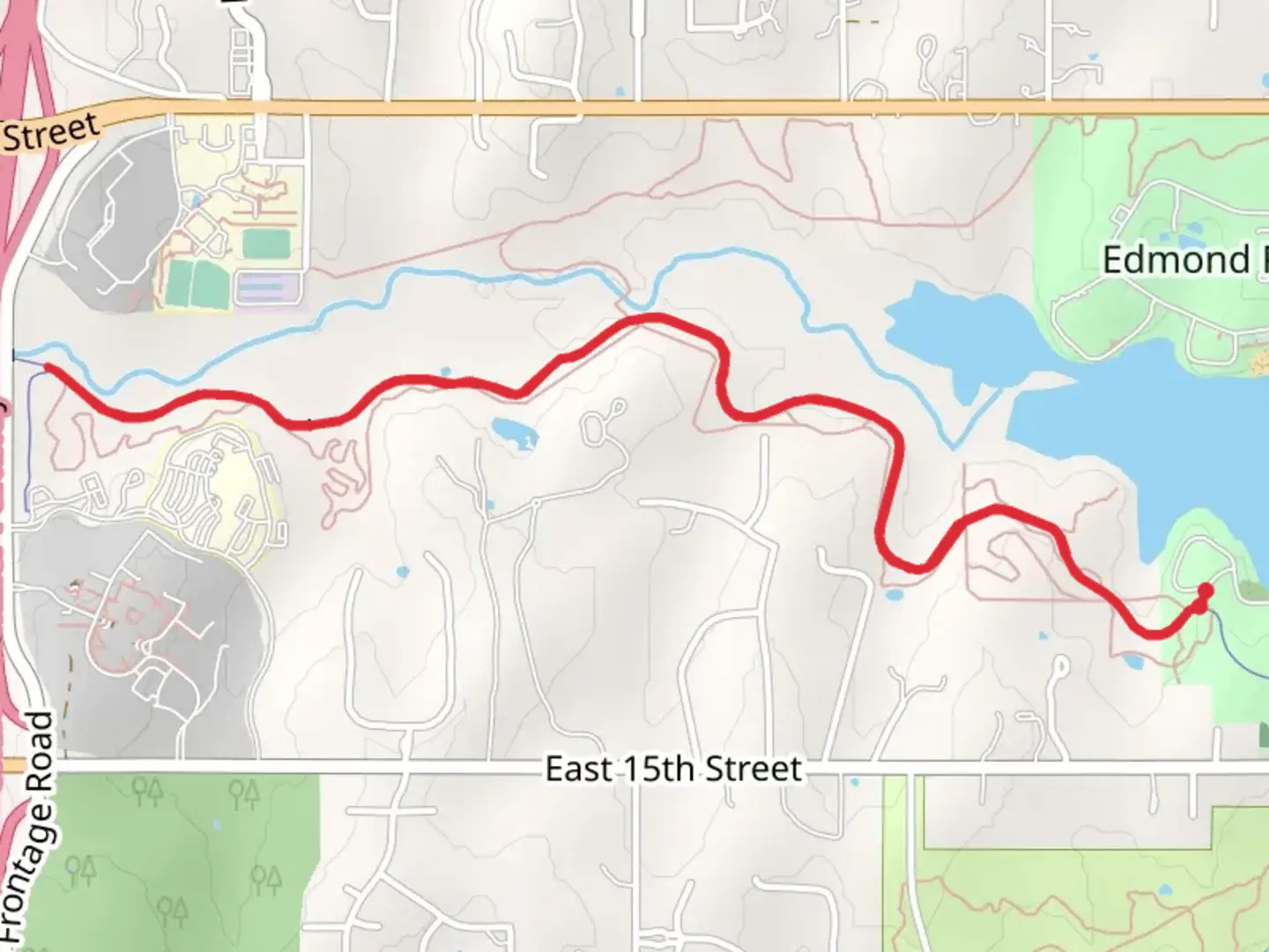 An image depicting the trail Spring Creek Trail and its surrounding area.