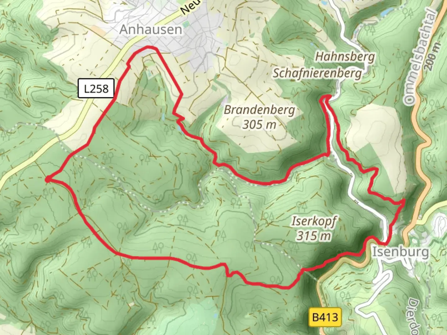 An image depicting the trail Limeswanderweg and Vier Baeche and its surrounding area.