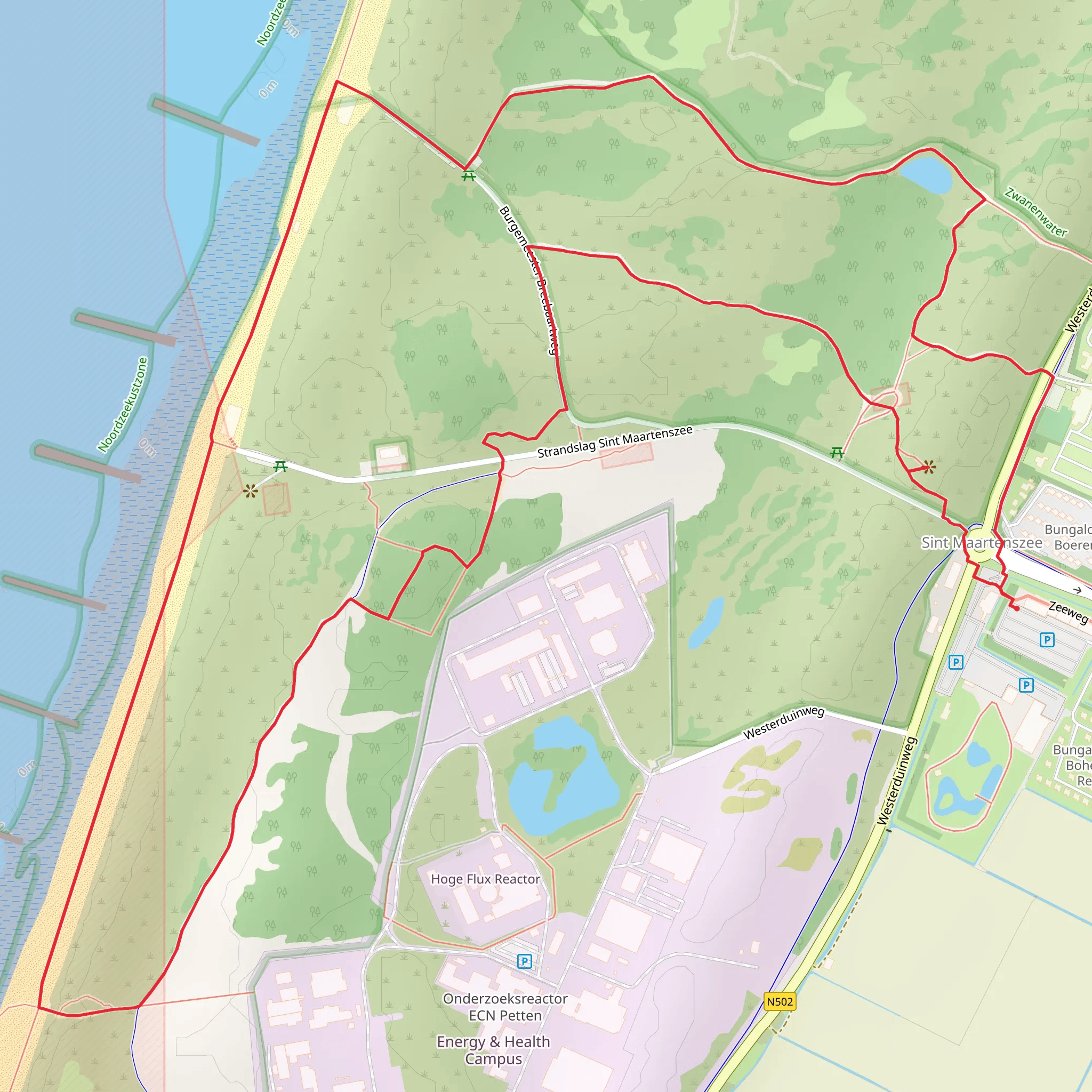 Pettemerduinen Loop mobile static map