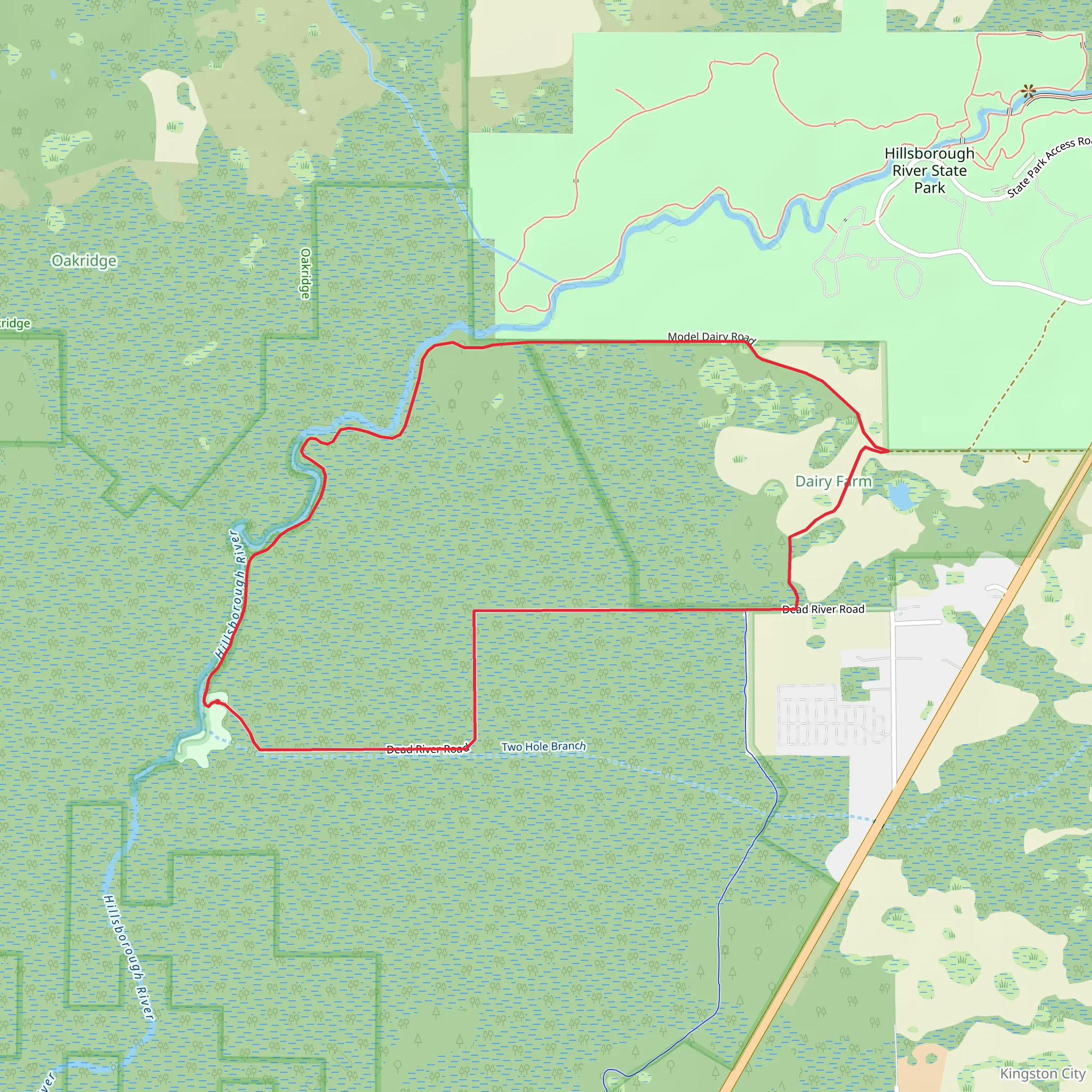 Hillsborough River and Old Fort King Loop Trail mobile static map