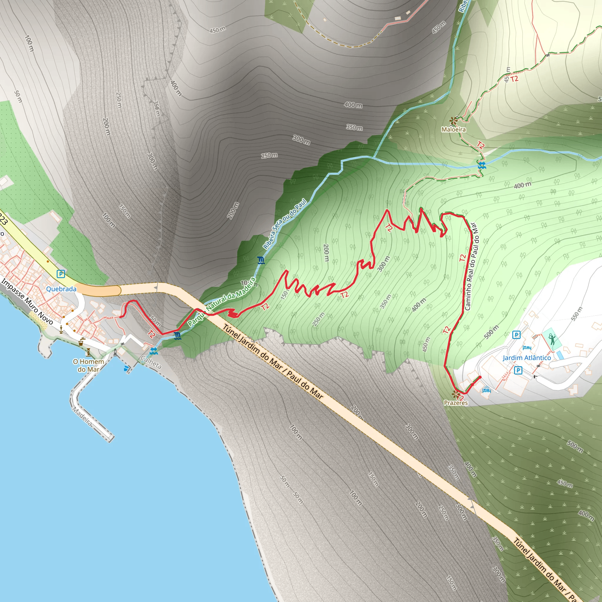 PR 19 Royal Path of Paul do Mar mobile static map