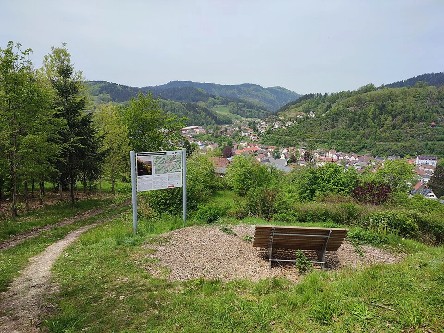 An image depicting the trail Oppenau to Allerheiligen Walk and its surrounding area.