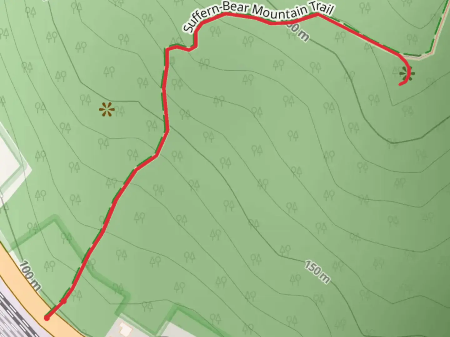 An image depicting the trail Suffern-Bear Mountain and its surrounding area.