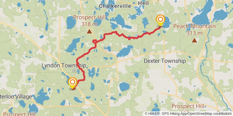 Waterloo-pickney Trail stage 3 Map