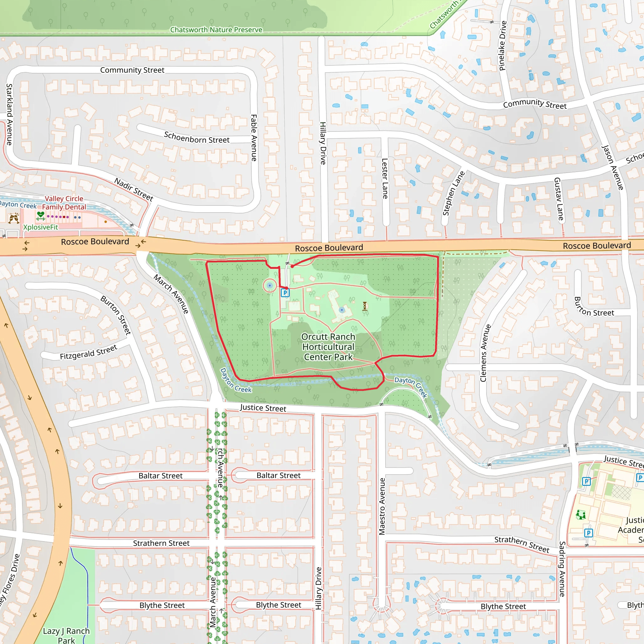 Orcutt Ranch Horticultural Center Park Loop mobile static map