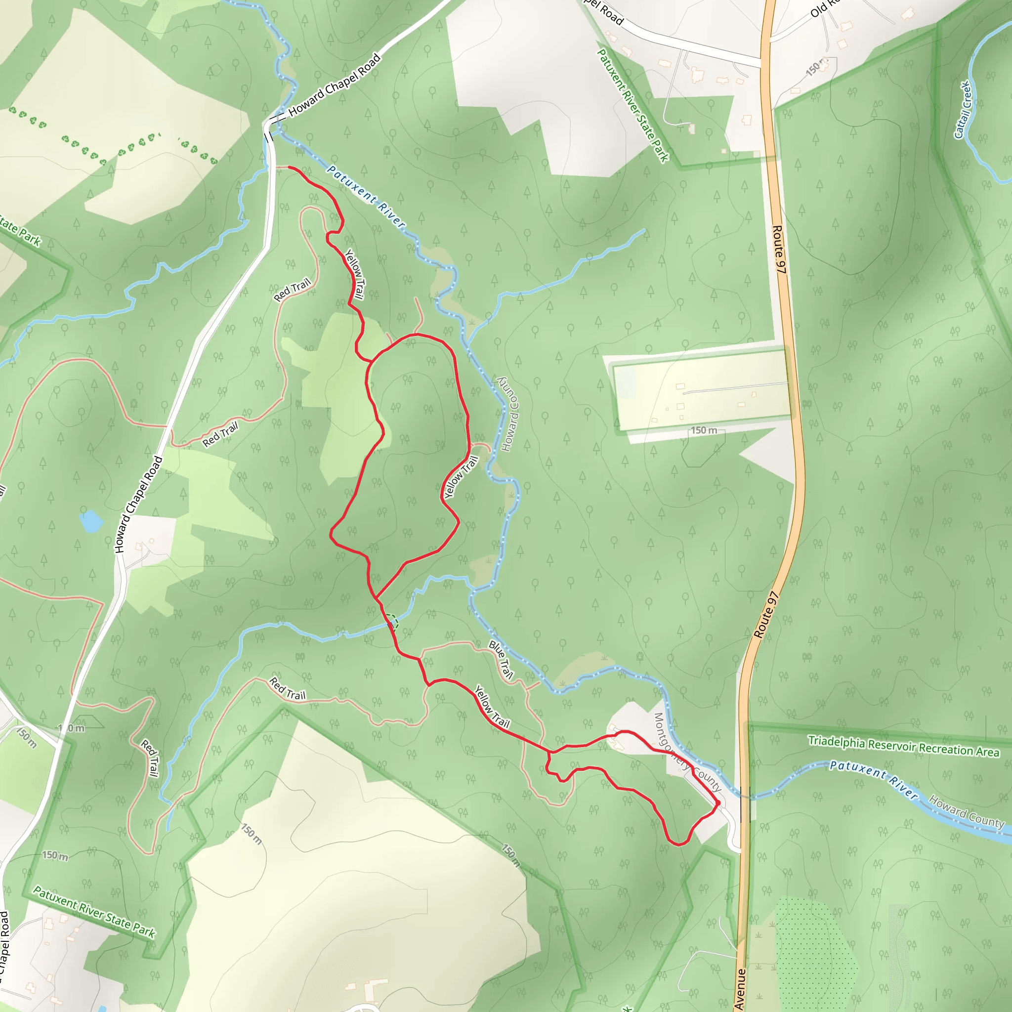 Flowing Free Loop Trail mobile static map