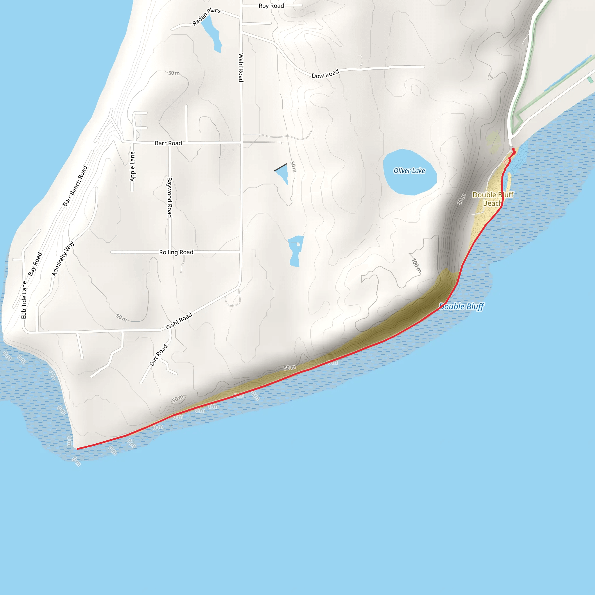 Double Bluff County Park Walk mobile static map