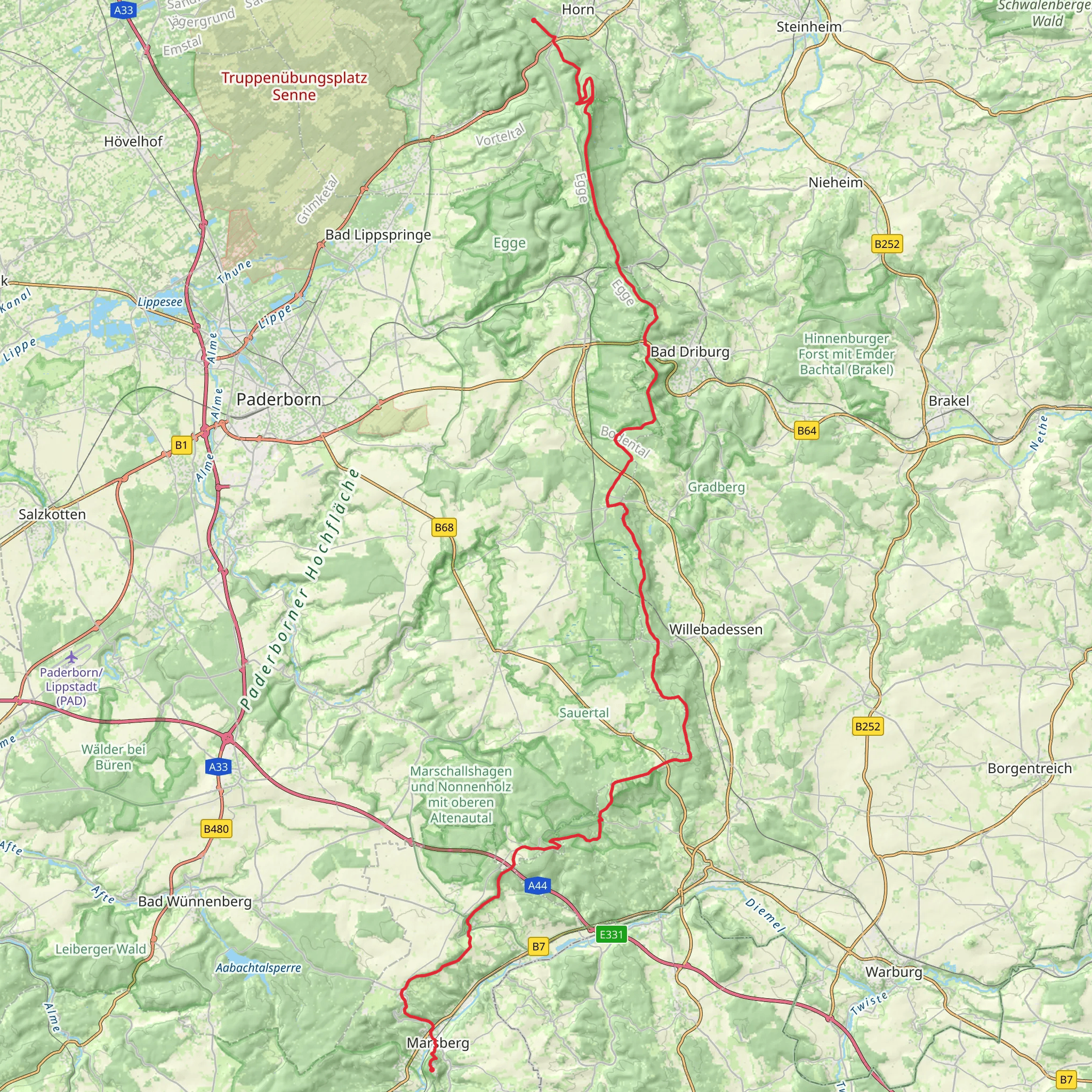 Eggeweg mobile static map