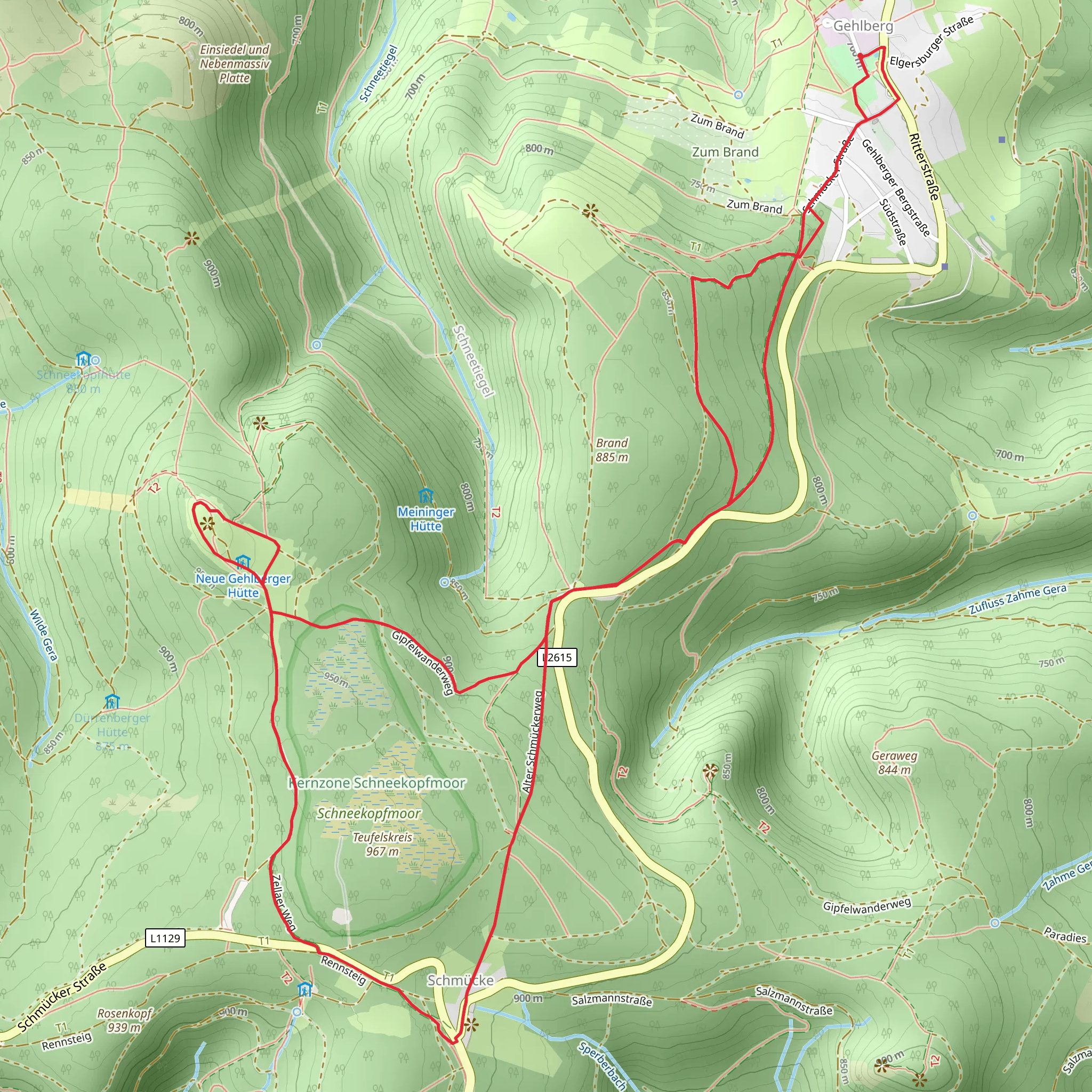 Schneekopf Loop Via Porta mobile static map